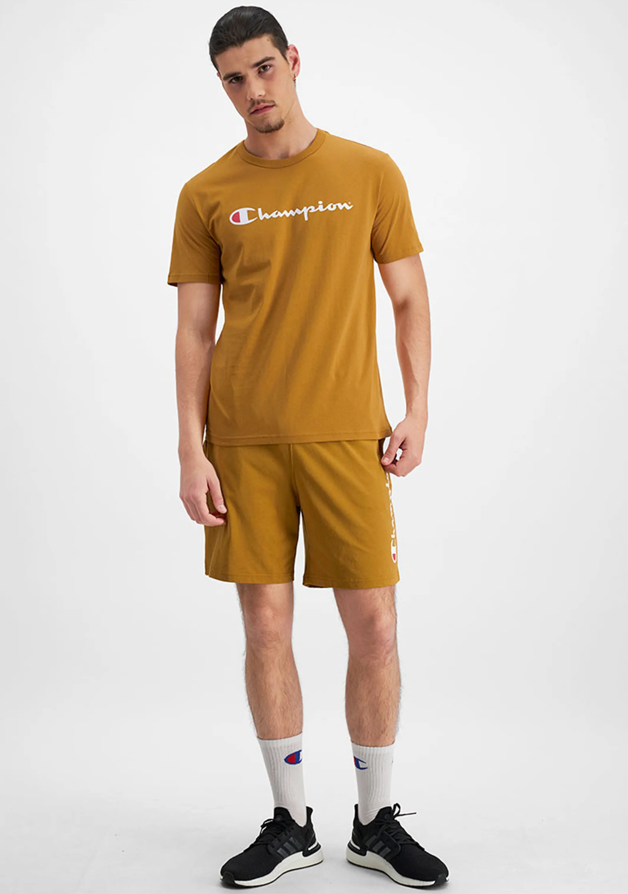 Champion Men's Script Logo Short Sleeve Tee Miss Honey
