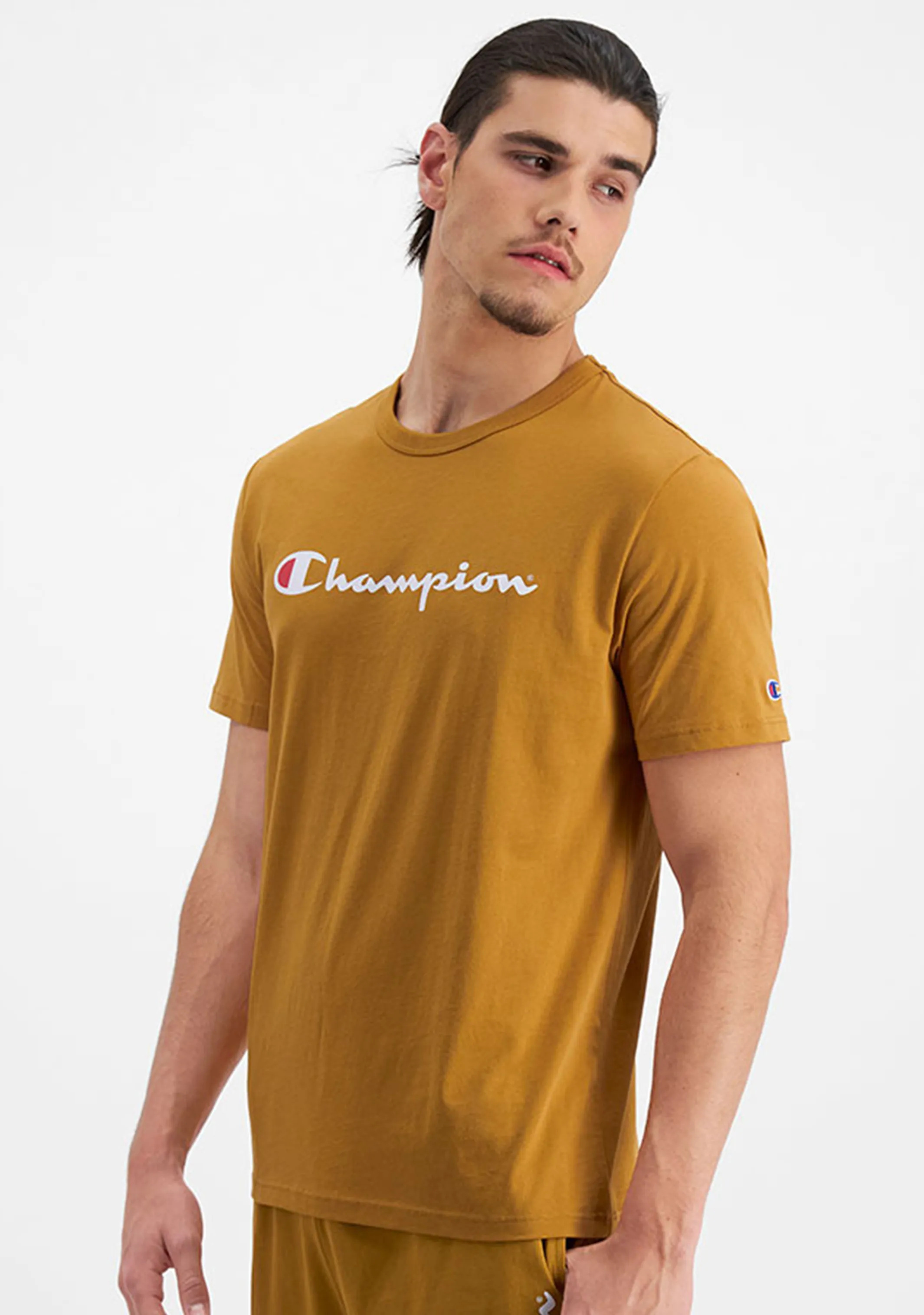 Champion Men's Script Logo Short Sleeve Tee Miss Honey