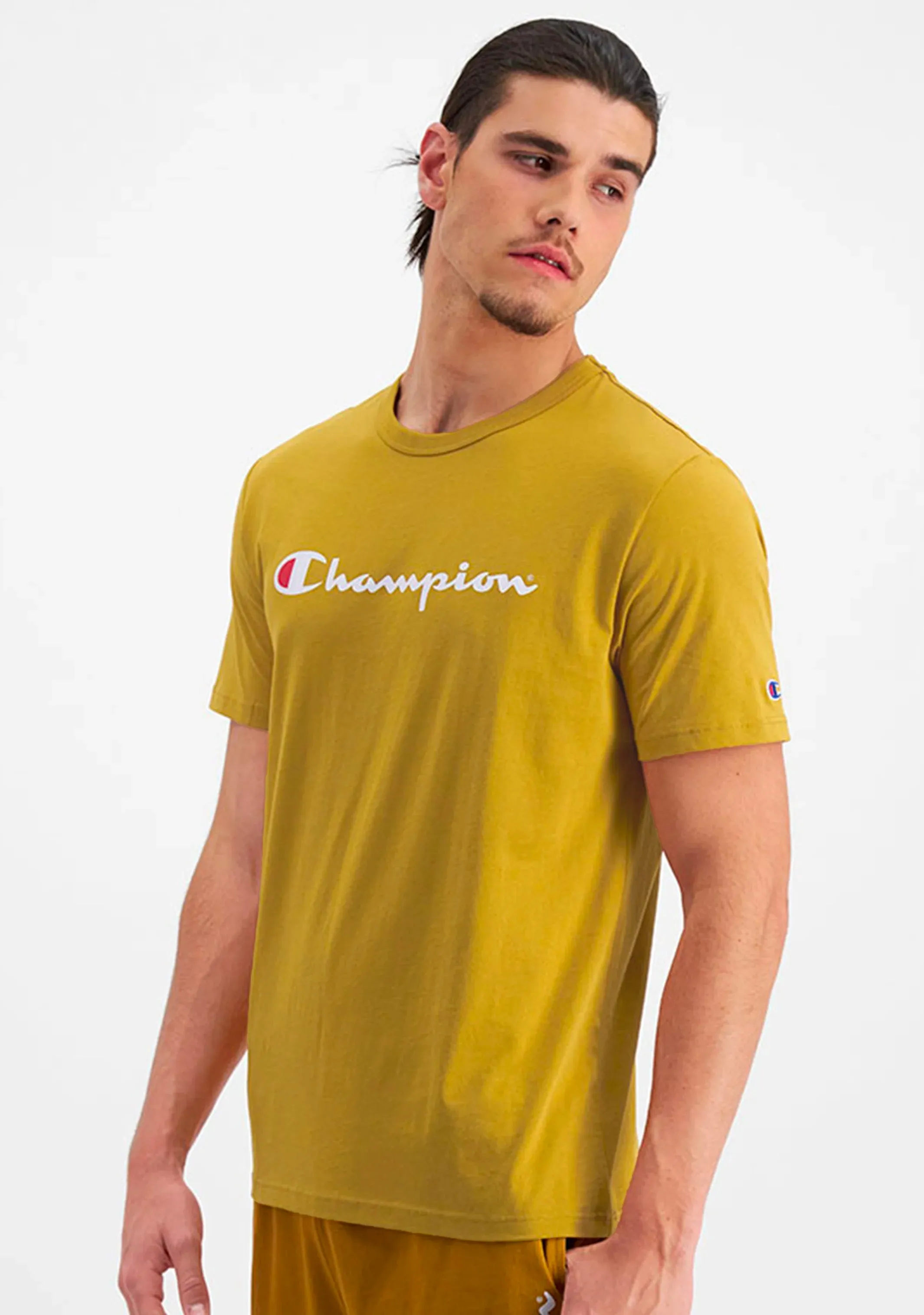 Champion Men's Script Logo Short Sleeve Tee Royal Gold