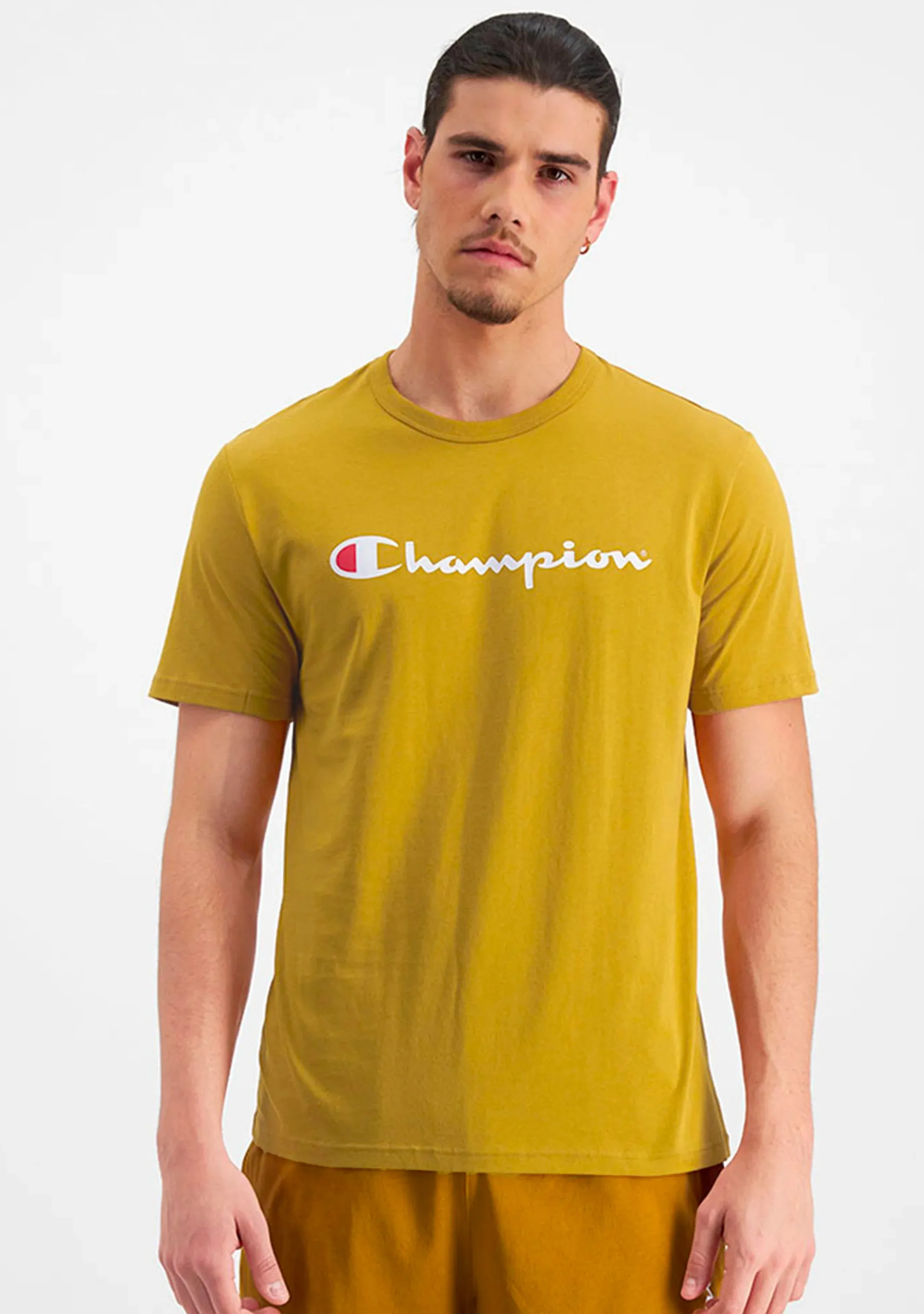 Champion Men's Script Logo Short Sleeve Tee Royal Gold