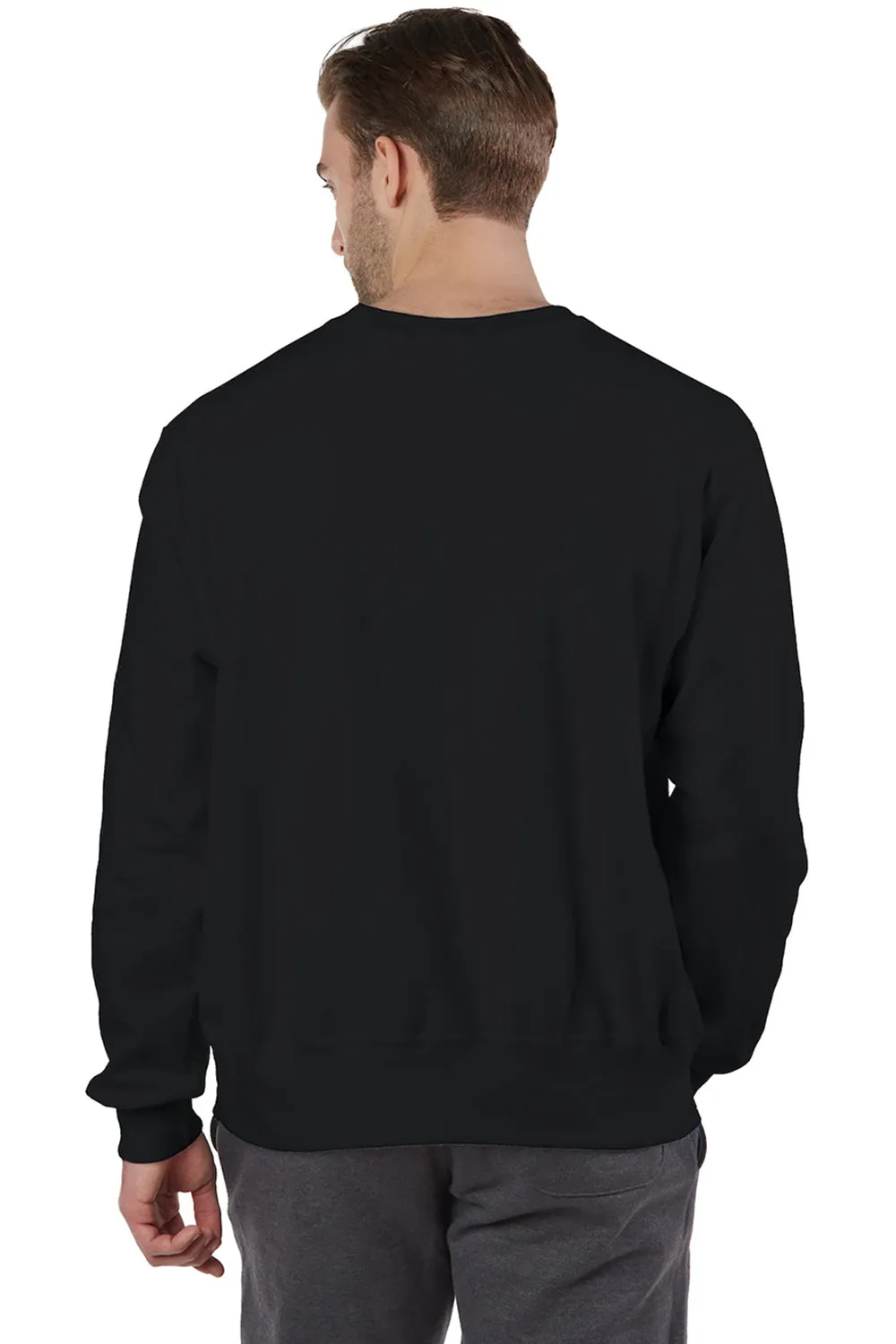 Champion Mens Shrink Resistant Crewneck Sweatshirt - Black