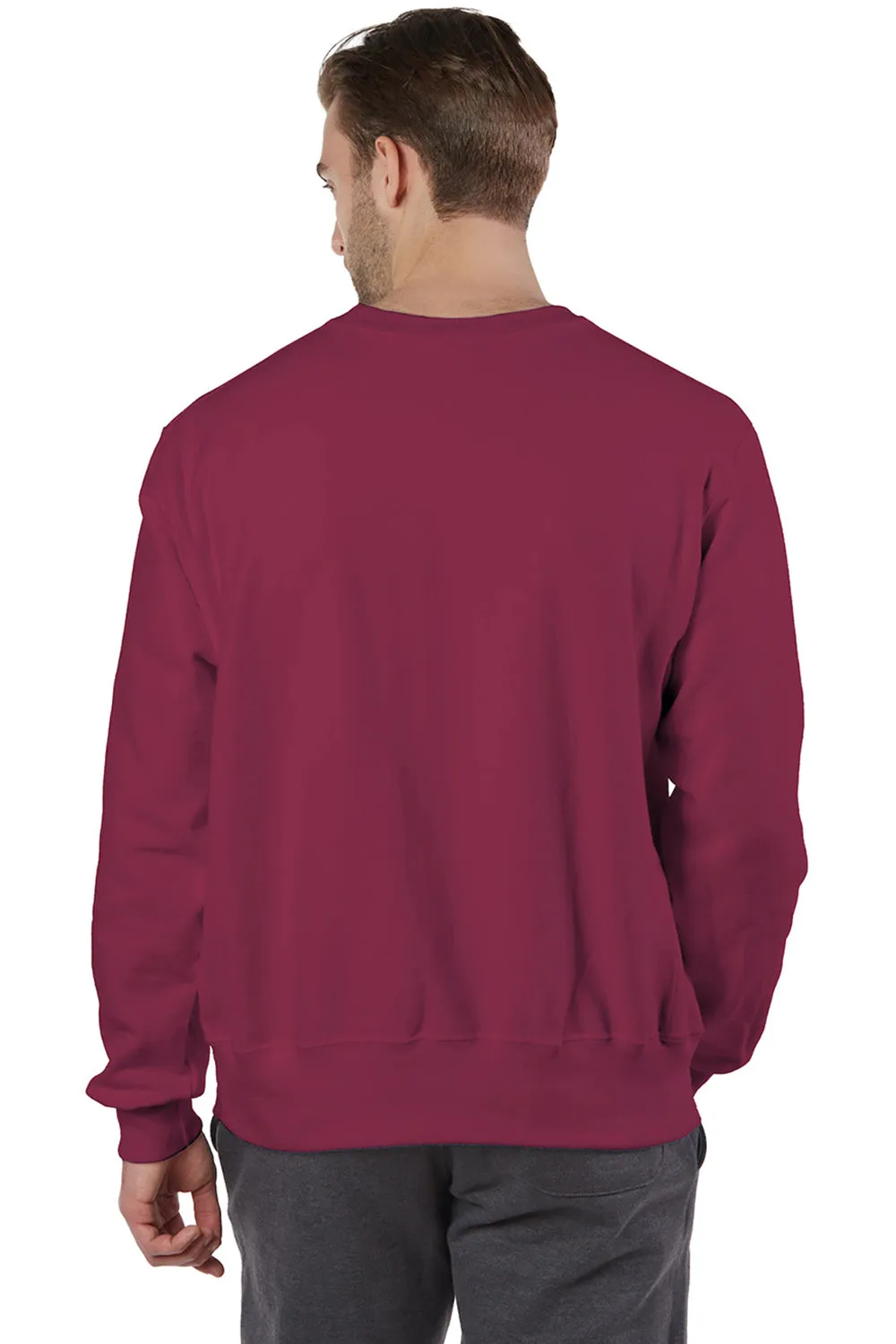 Champion Mens Shrink Resistant Crewneck Sweatshirt - Cardinal Red