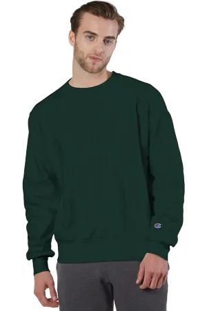 Champion Mens Shrink Resistant Crewneck Sweatshirt - Dark Green