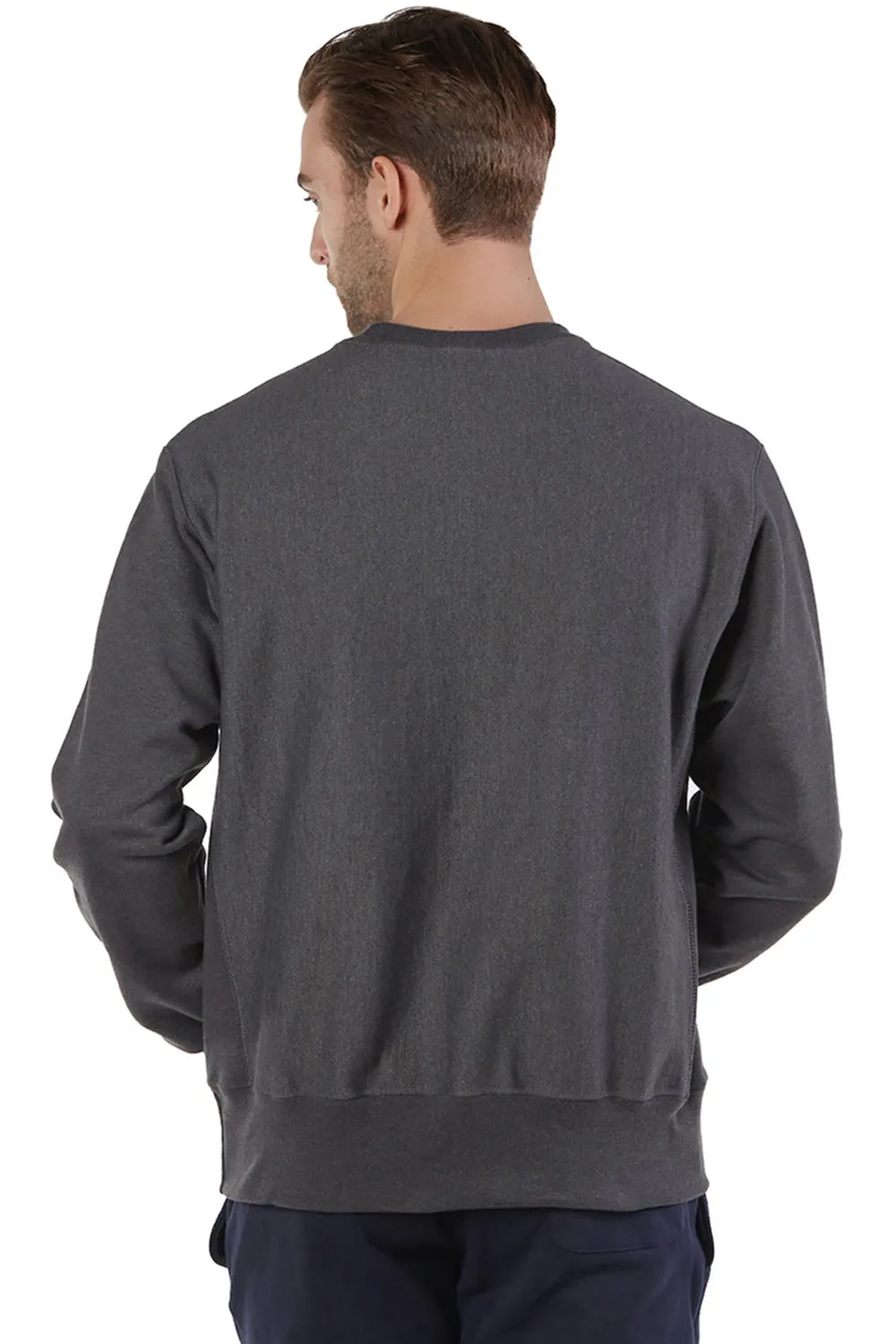 Champion Mens Shrink Resistant Crewneck Sweatshirt - Heather Charcoal Grey