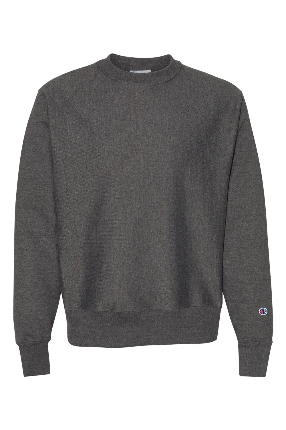 Champion Mens Shrink Resistant Crewneck Sweatshirt - Heather Charcoal Grey