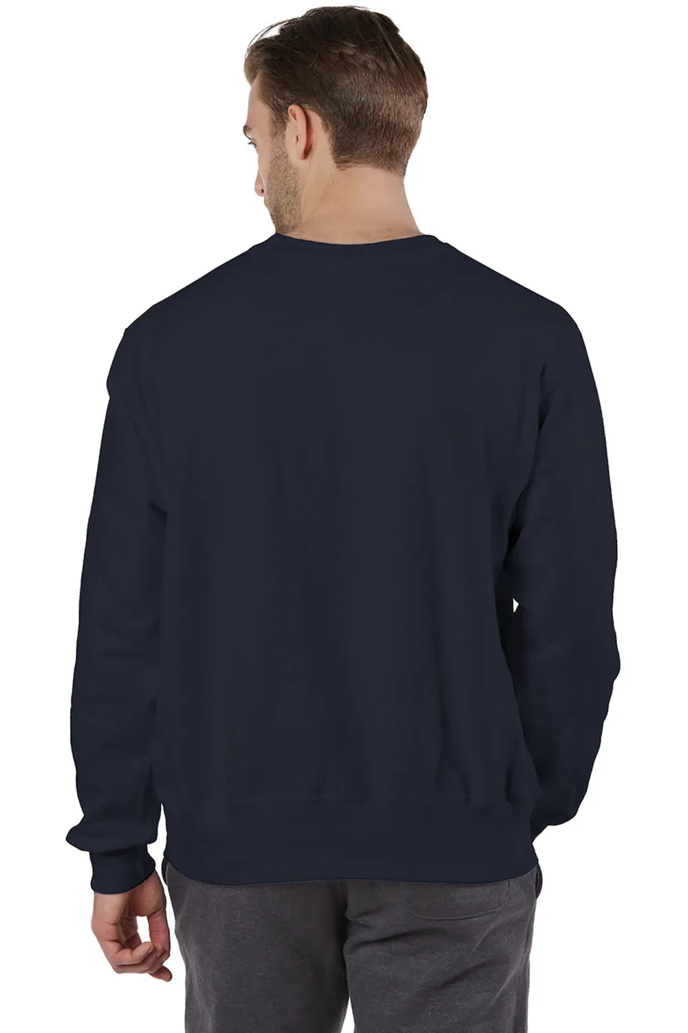 Champion Mens Shrink Resistant Crewneck Sweatshirt - Navy Blue