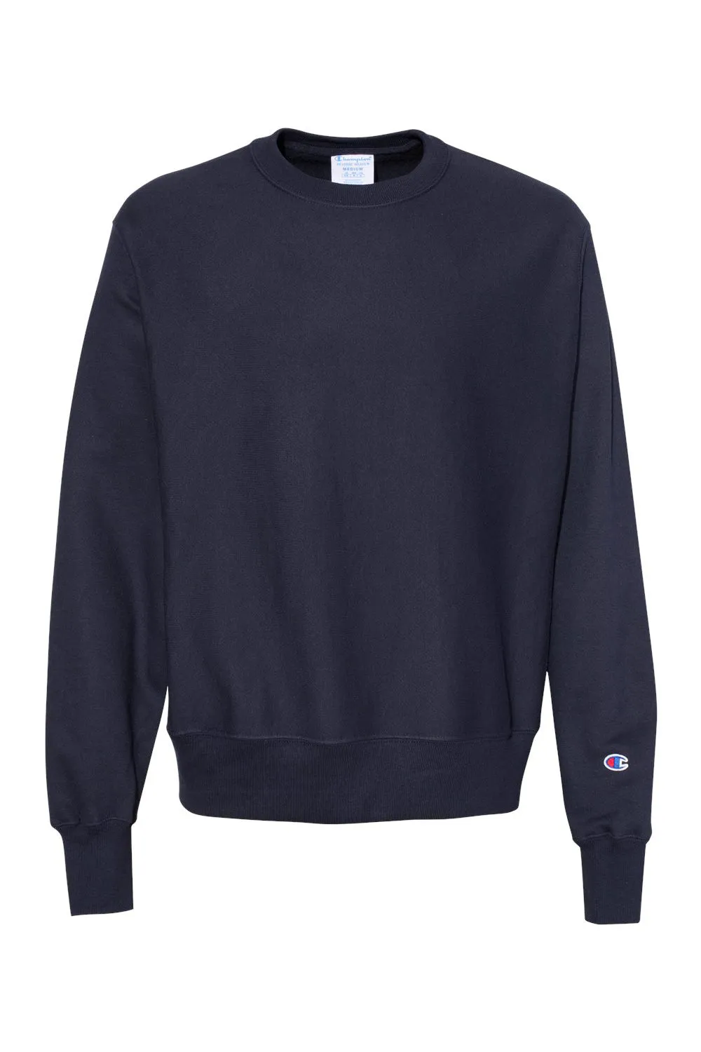Champion Mens Shrink Resistant Crewneck Sweatshirt - Navy Blue