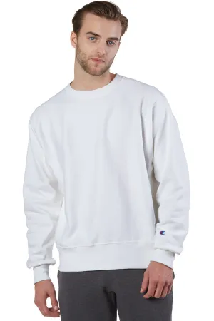 Champion Mens Shrink Resistant Crewneck Sweatshirt - White
