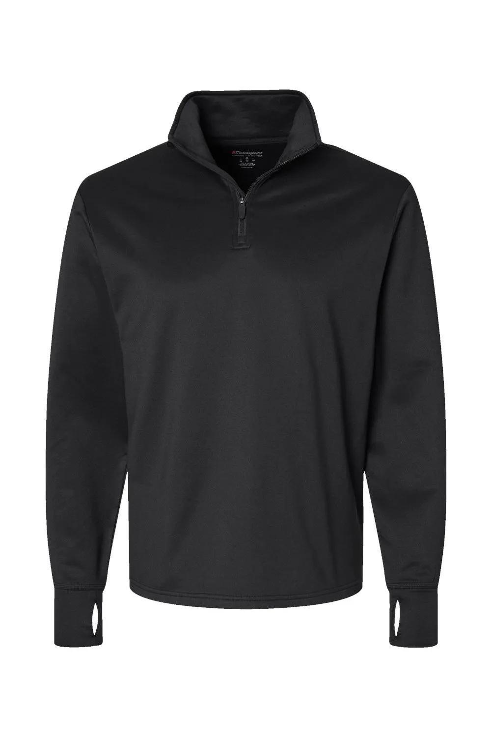 Champion Mens Sport 1/4 Zip Sweatshirt - Black