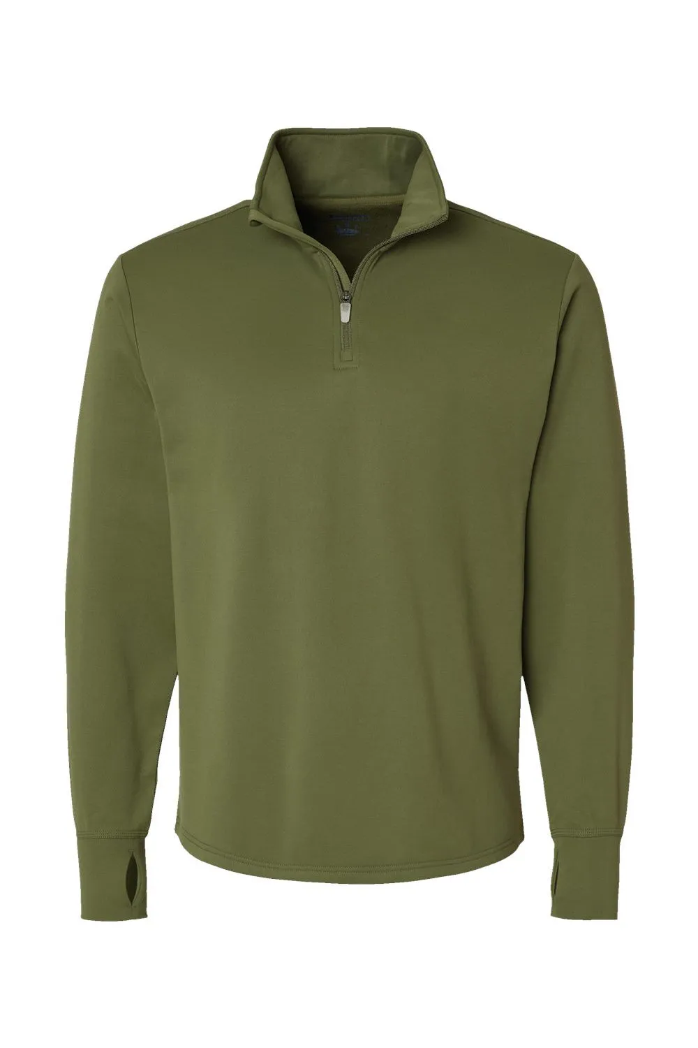 Champion Mens Sport 1/4 Zip Sweatshirt - Fresh Olive Green