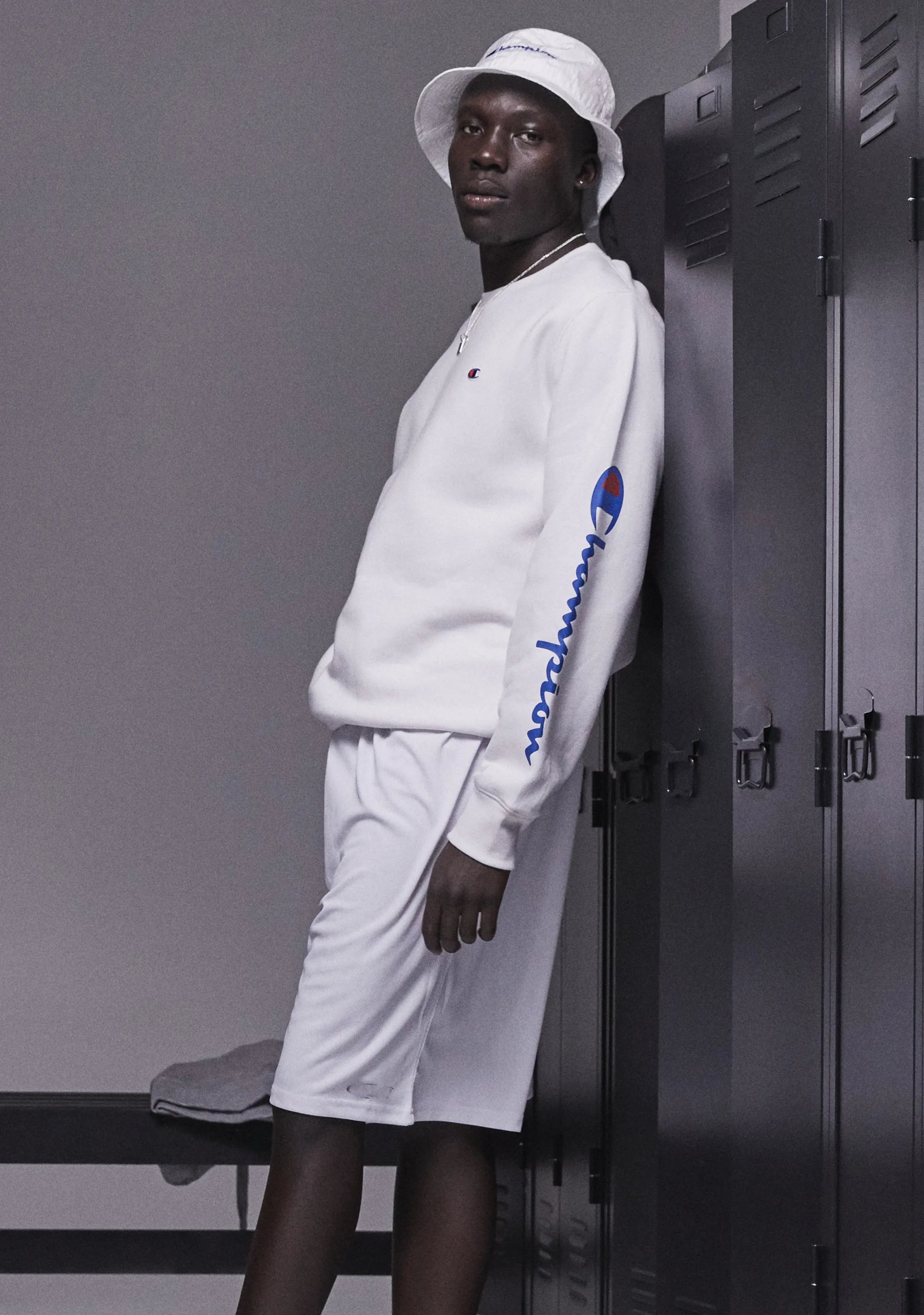Champion Mens Sporty Graphic Crew White <br> AXWTN 7MY