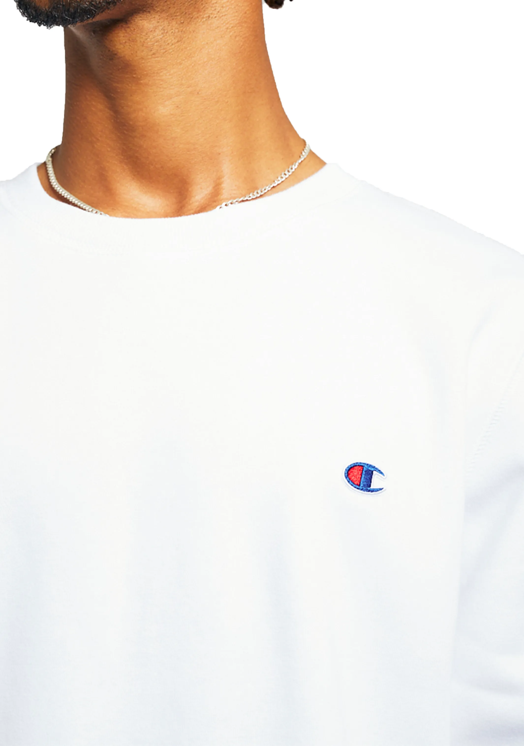 Champion Mens Sporty Graphic Crew White <br> AXWTN 7MY