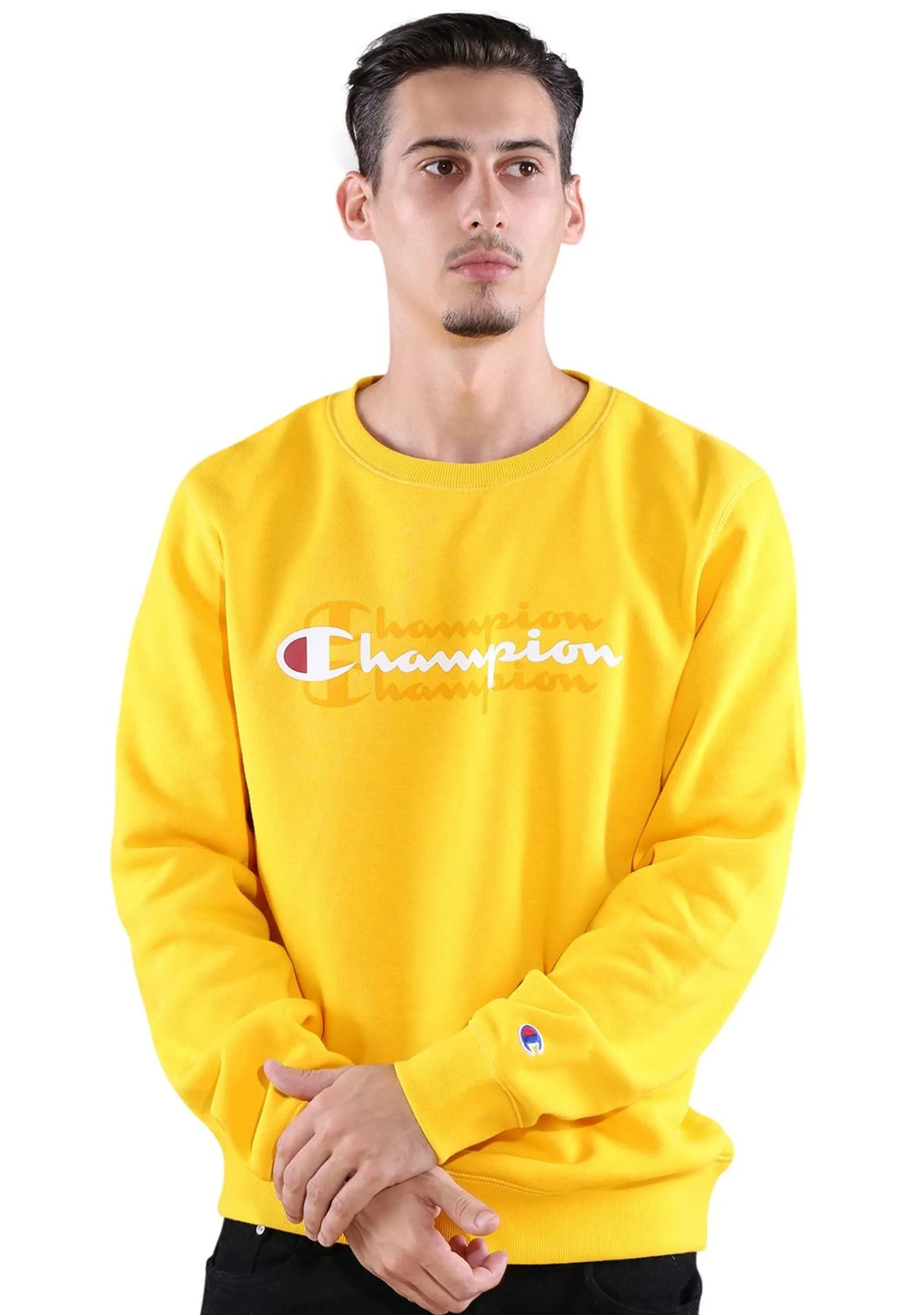 Champion Mens Sporty Graphic Crew