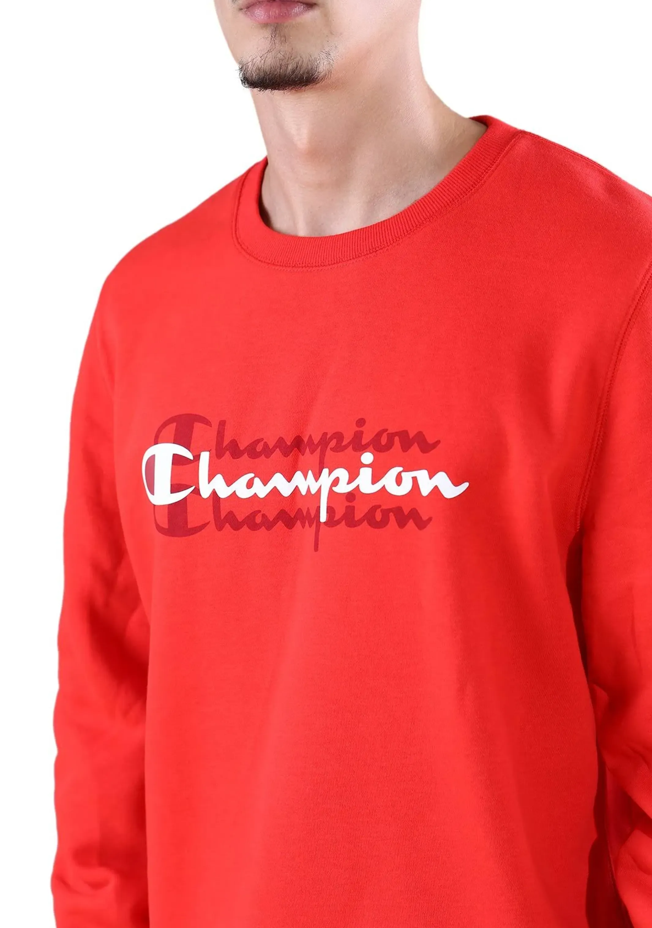 Champion Mens Sporty Graphic Crew