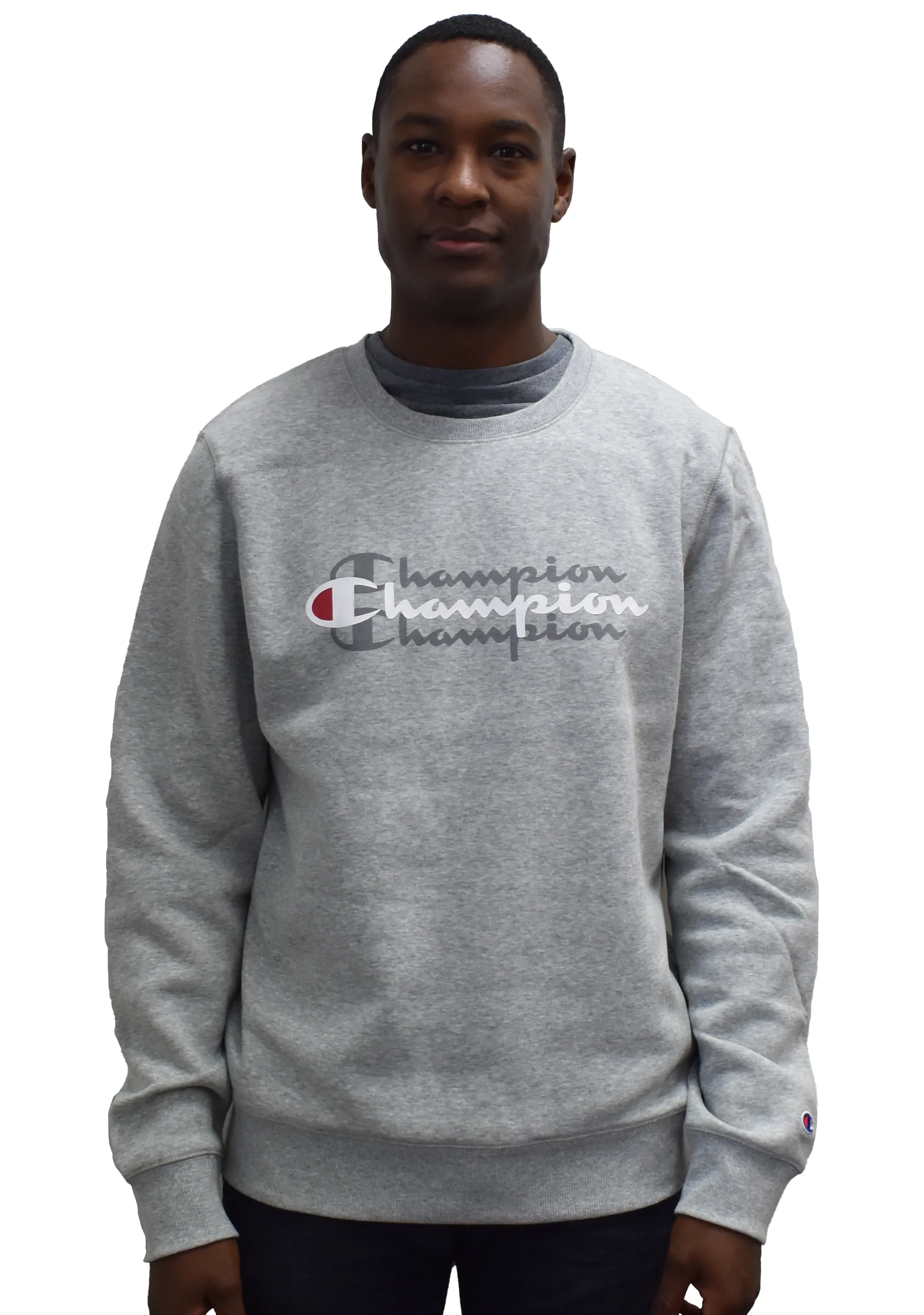 Champion Mens Sporty Graphic Crew