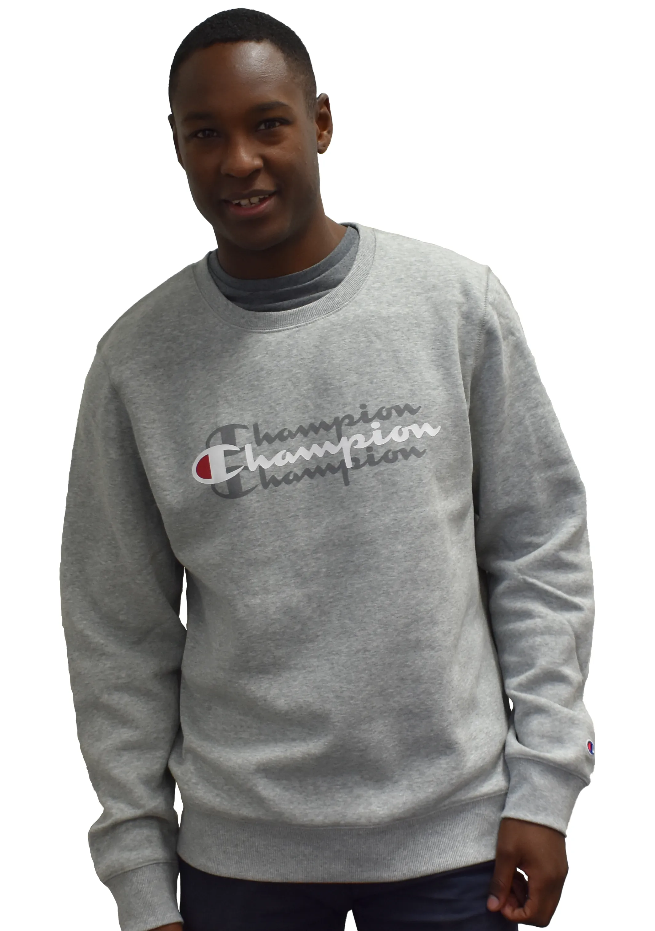 Champion Mens Sporty Graphic Crew
