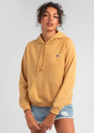 Champion Womens French Terry Script Hoodie Mustard