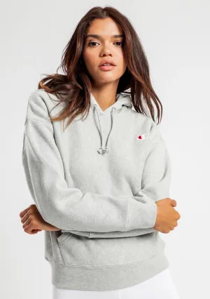 Champion Women’s Reverse Weave C Logo Regular Fit Hoodie Grey