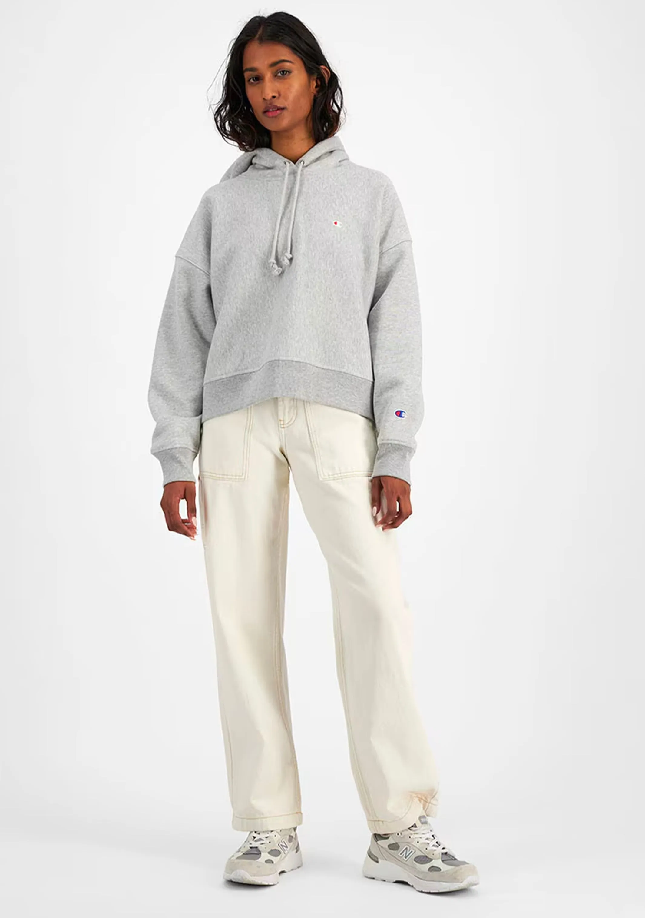 Champion Women's Reverse Weave Level up Hoodie Grey