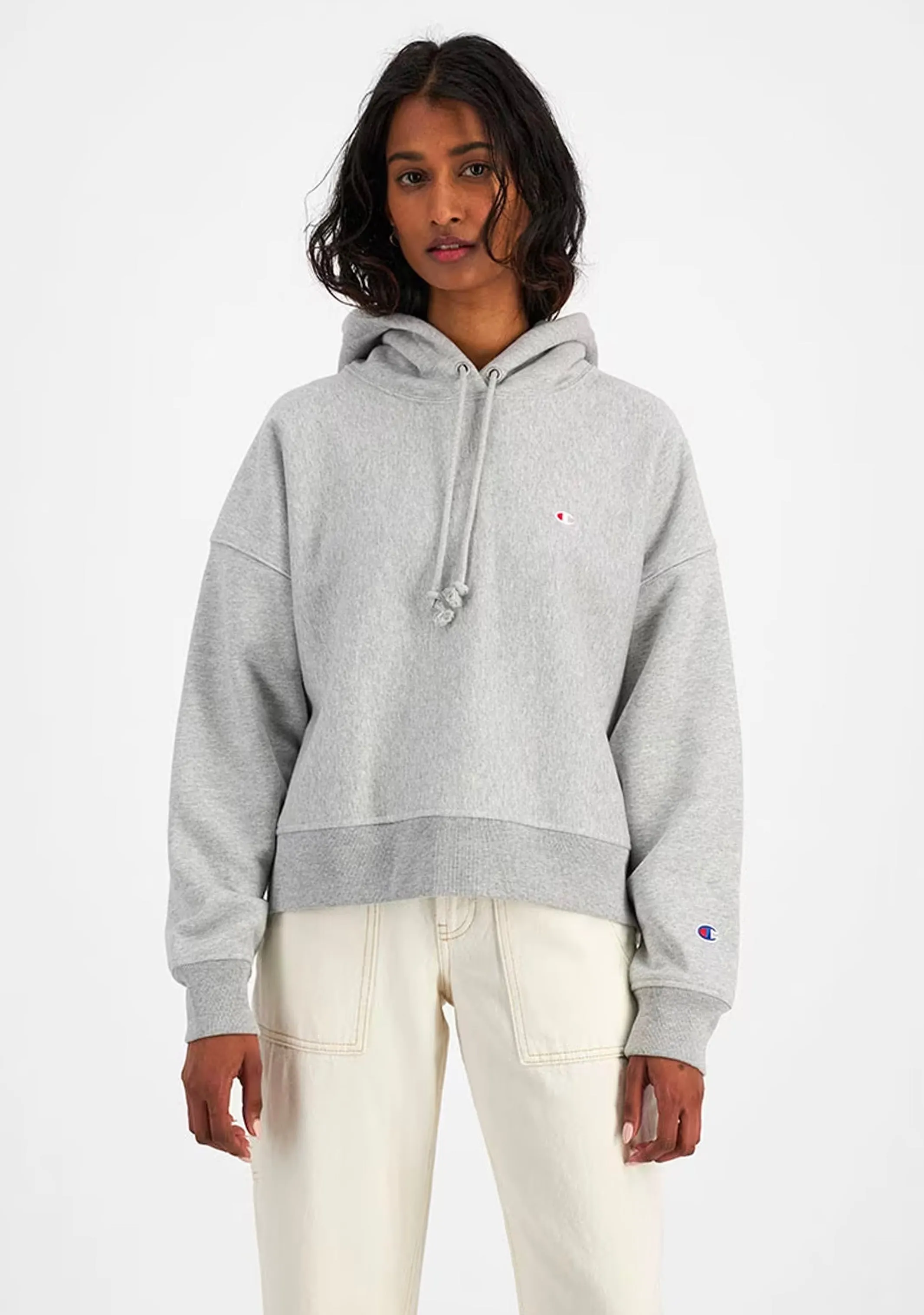 Champion Women's Reverse Weave Level up Hoodie Grey