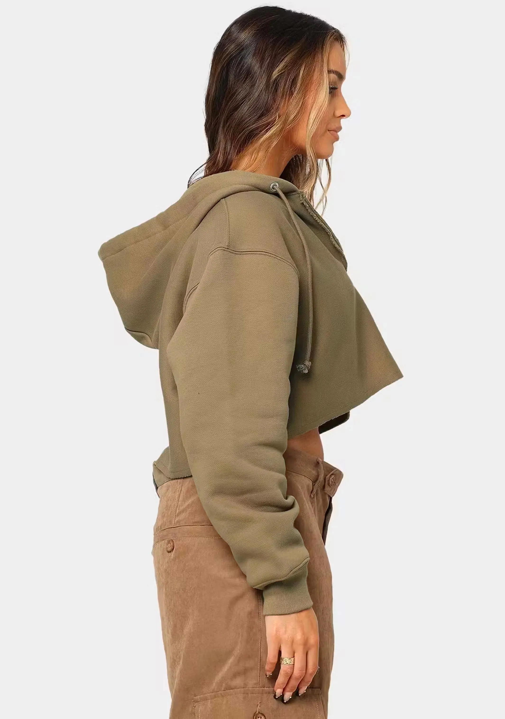 Champion Women's Reverse Weave Split Crop Hoodie