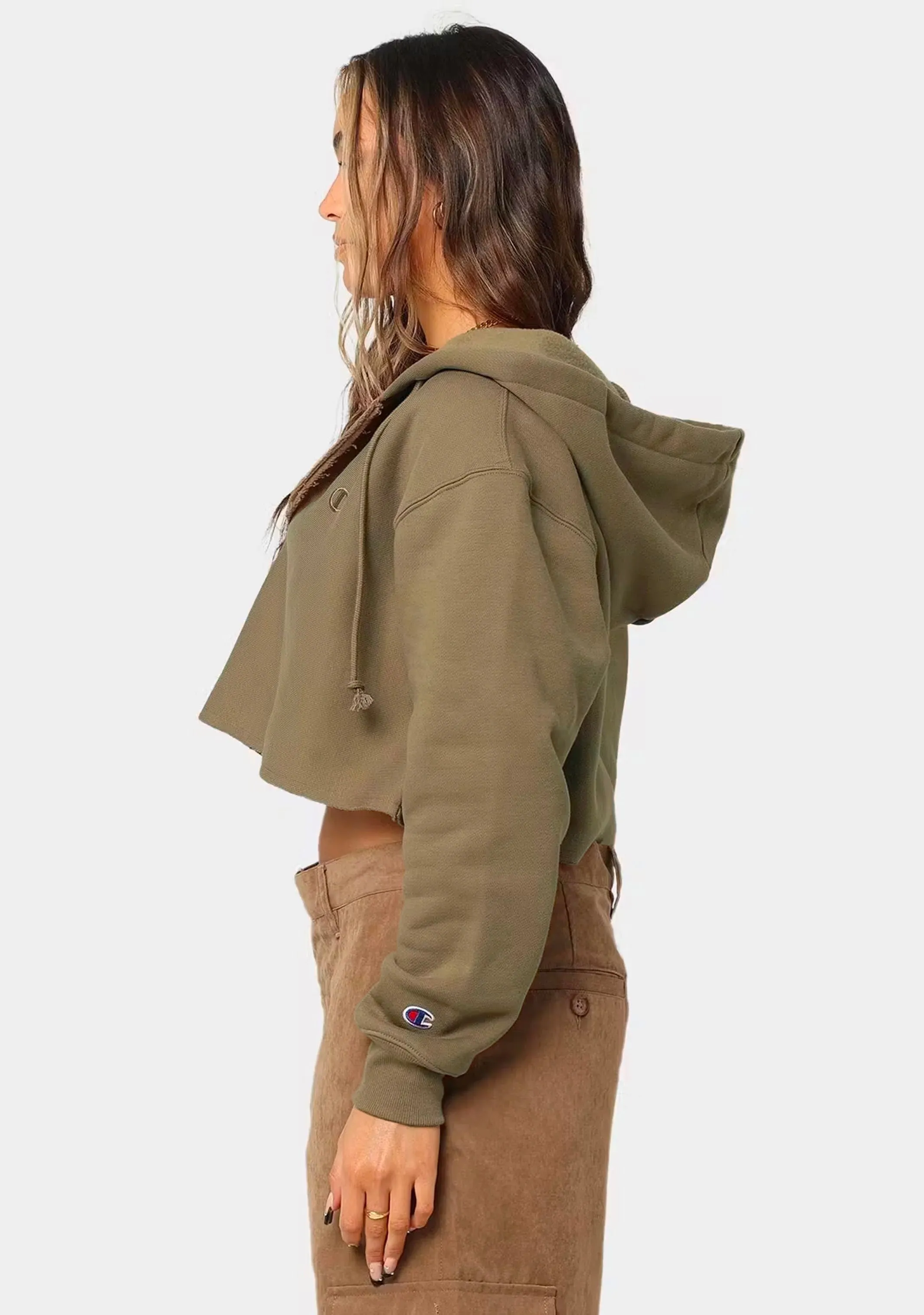 Champion Women's Reverse Weave Split Crop Hoodie