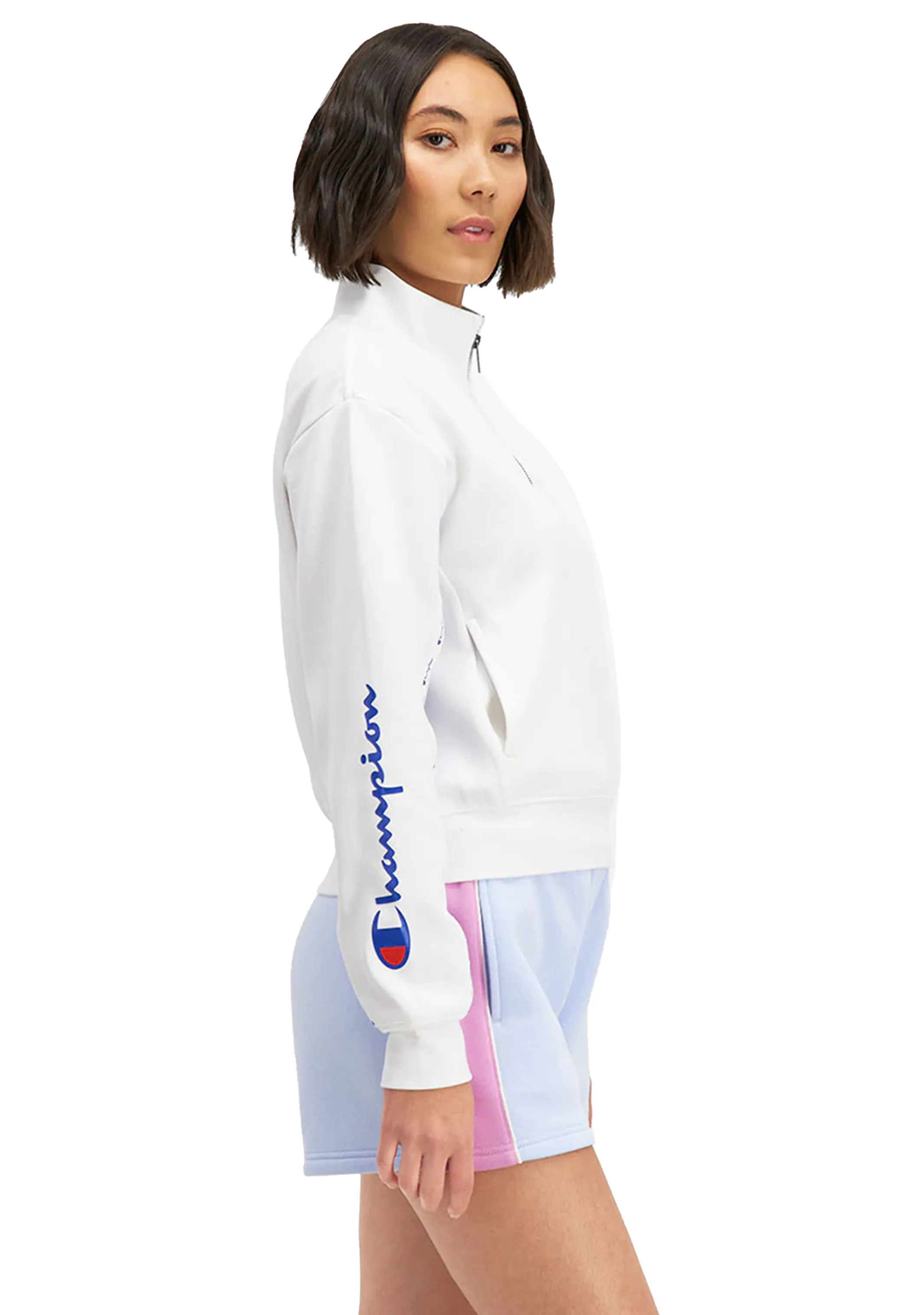Champion Womens Rochester Quarter Zip Crew <br> CTMTN WIT