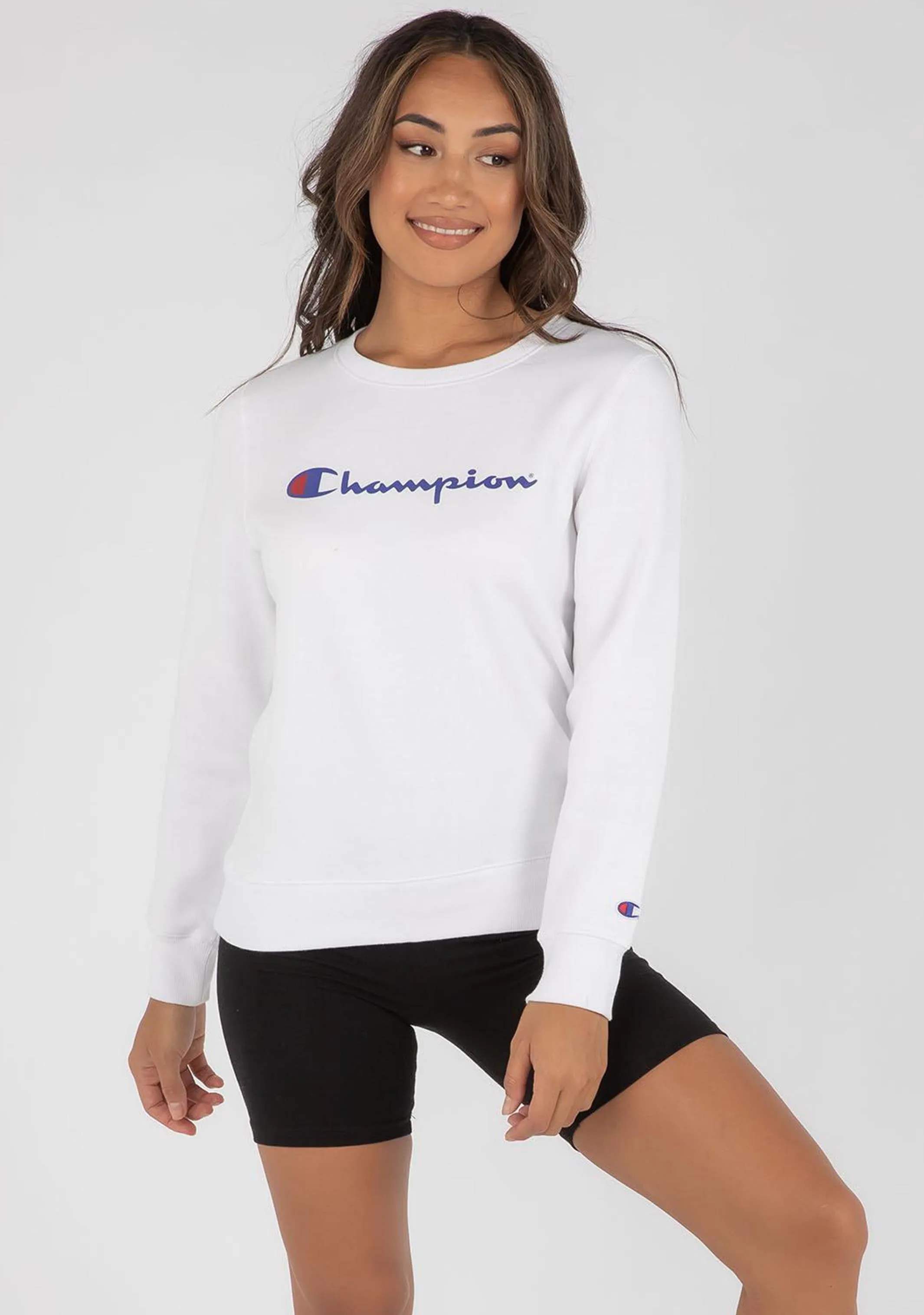 Champion Women’s Script Crew White