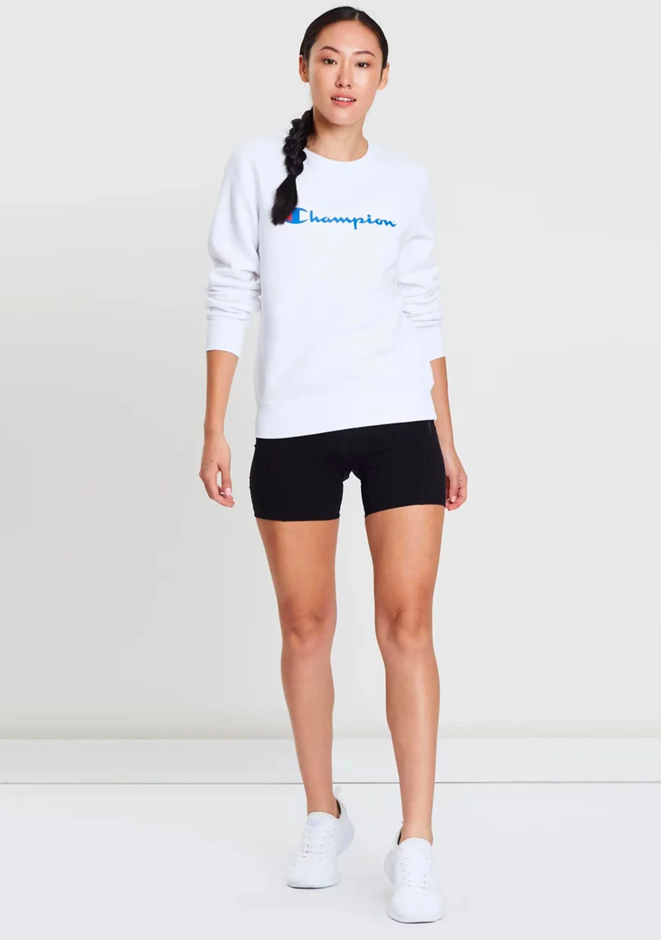 Champion Women’s Script Crew White