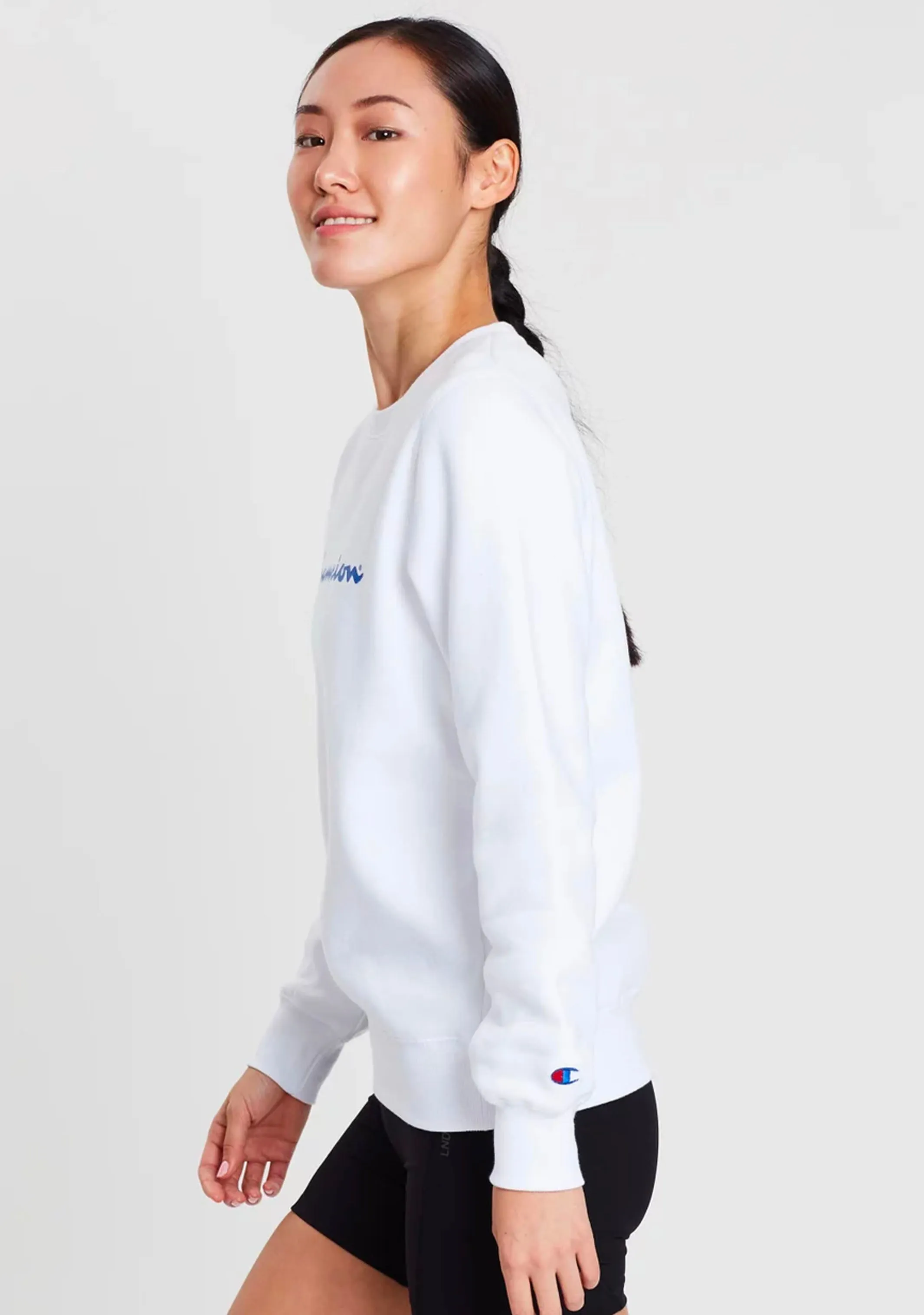 Champion Women’s Script Crew White
