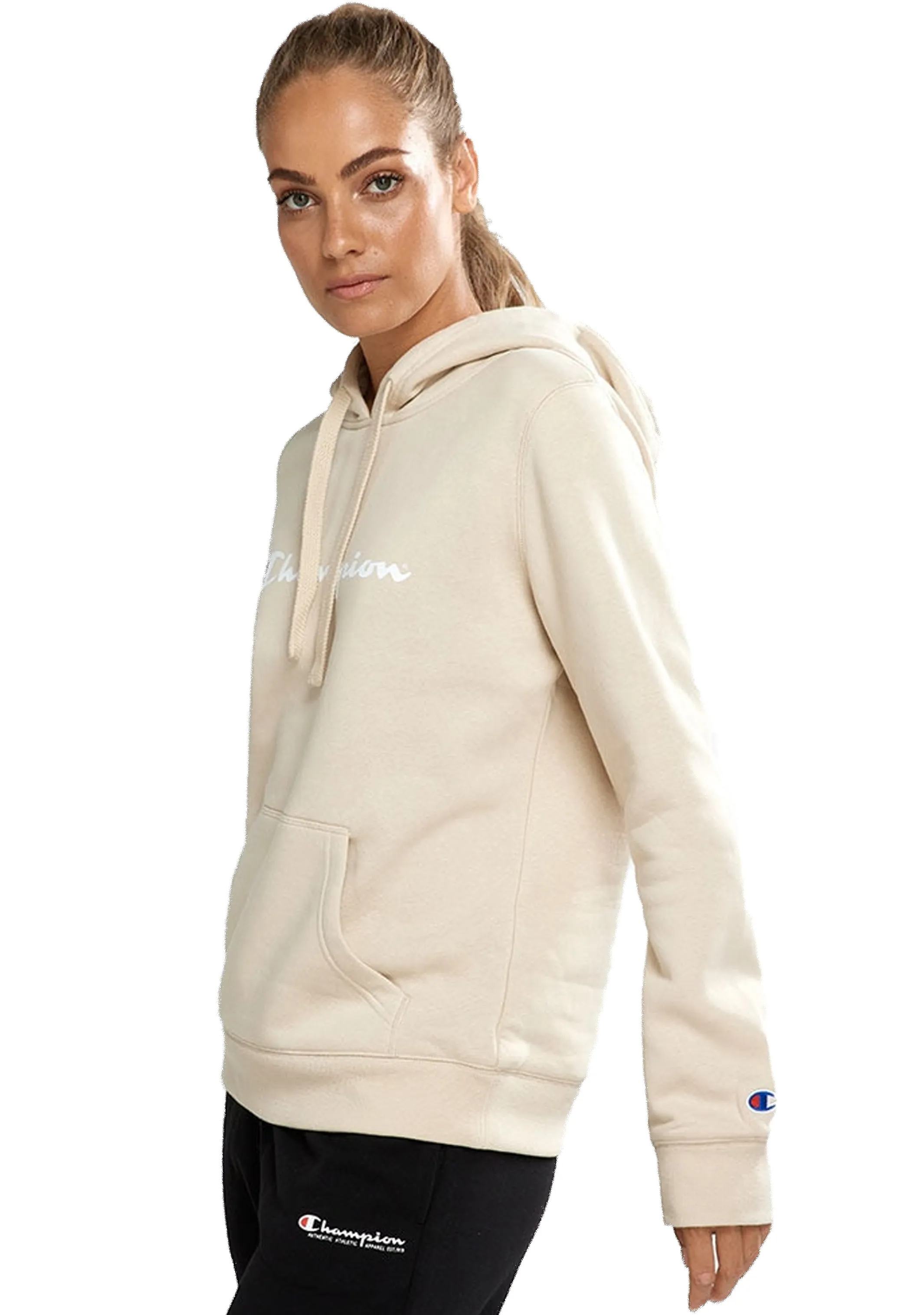 Champion Women’s Script Hoodie Cream