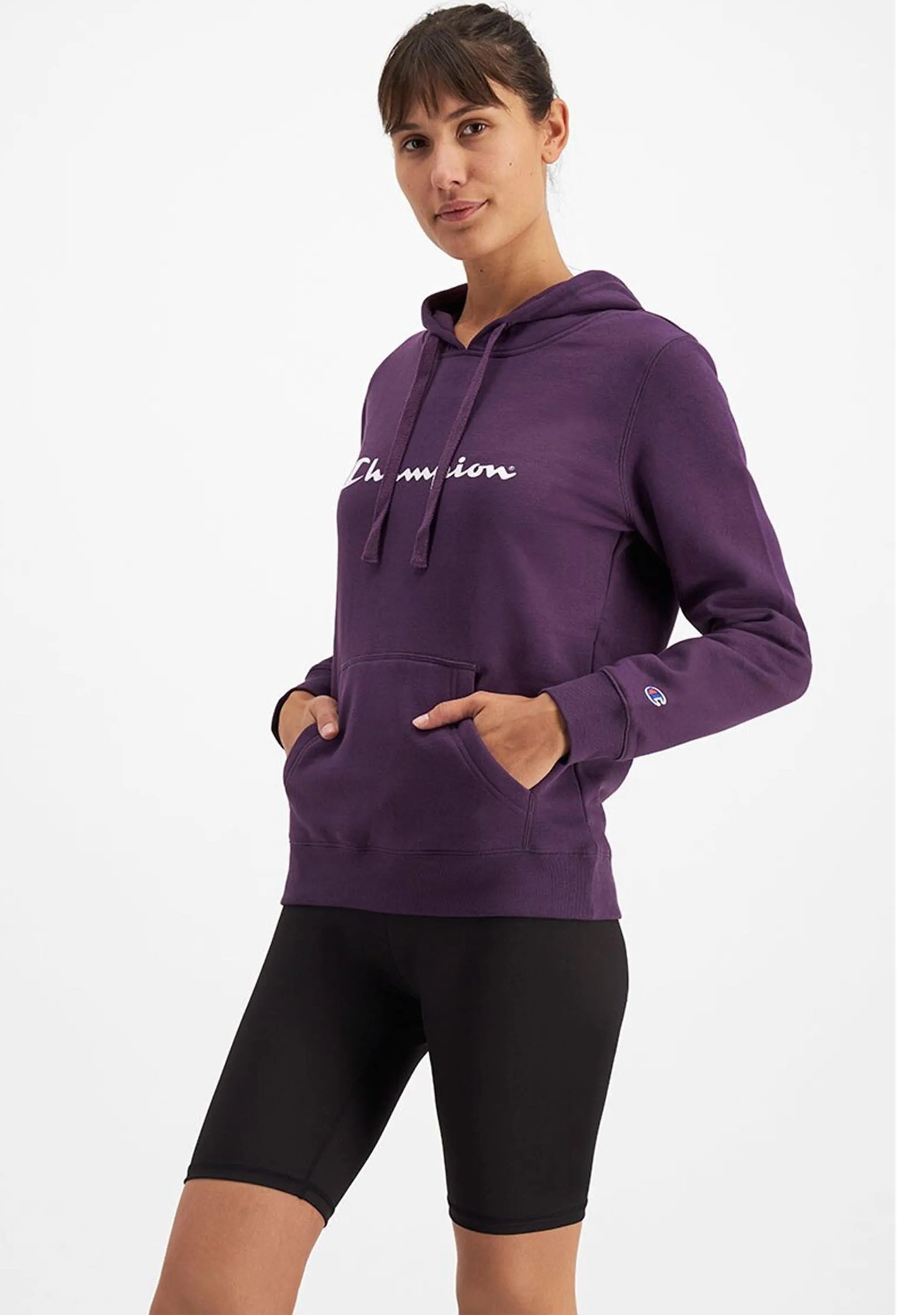 Champion Women’s Script Hoodie Purple