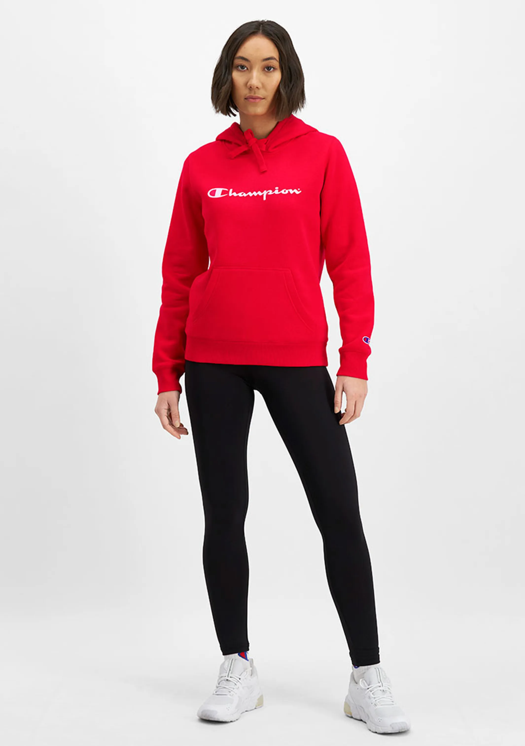 Champion Women’s Script Hoodie Vermillion Red