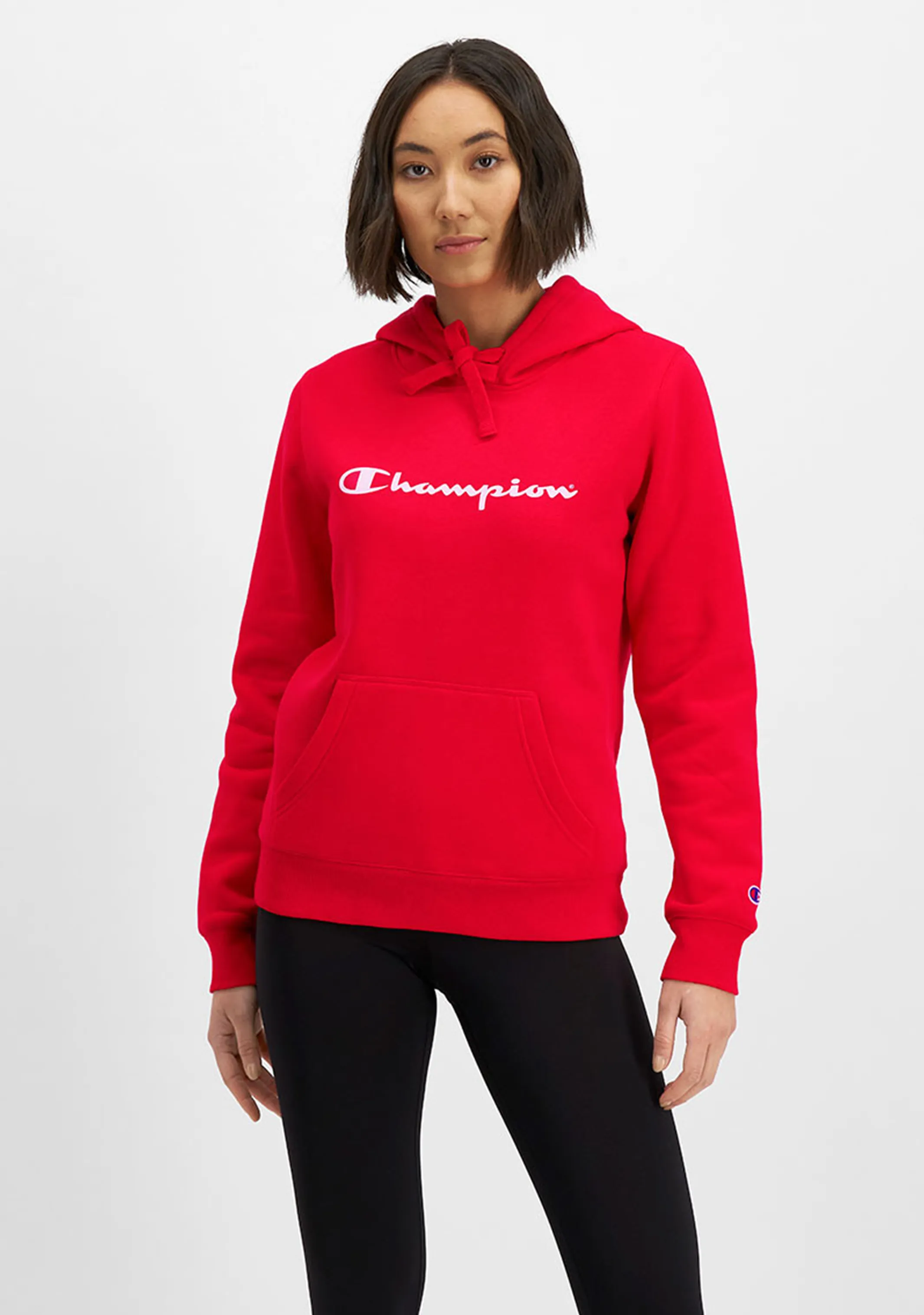 Champion Women’s Script Hoodie Vermillion Red