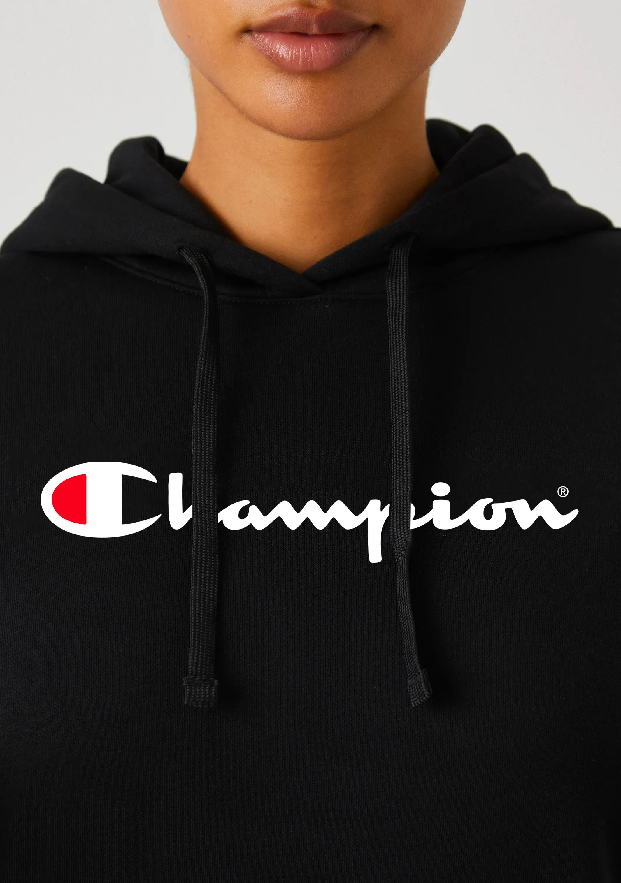 Champion Women’s Script Logo Hoodie Black