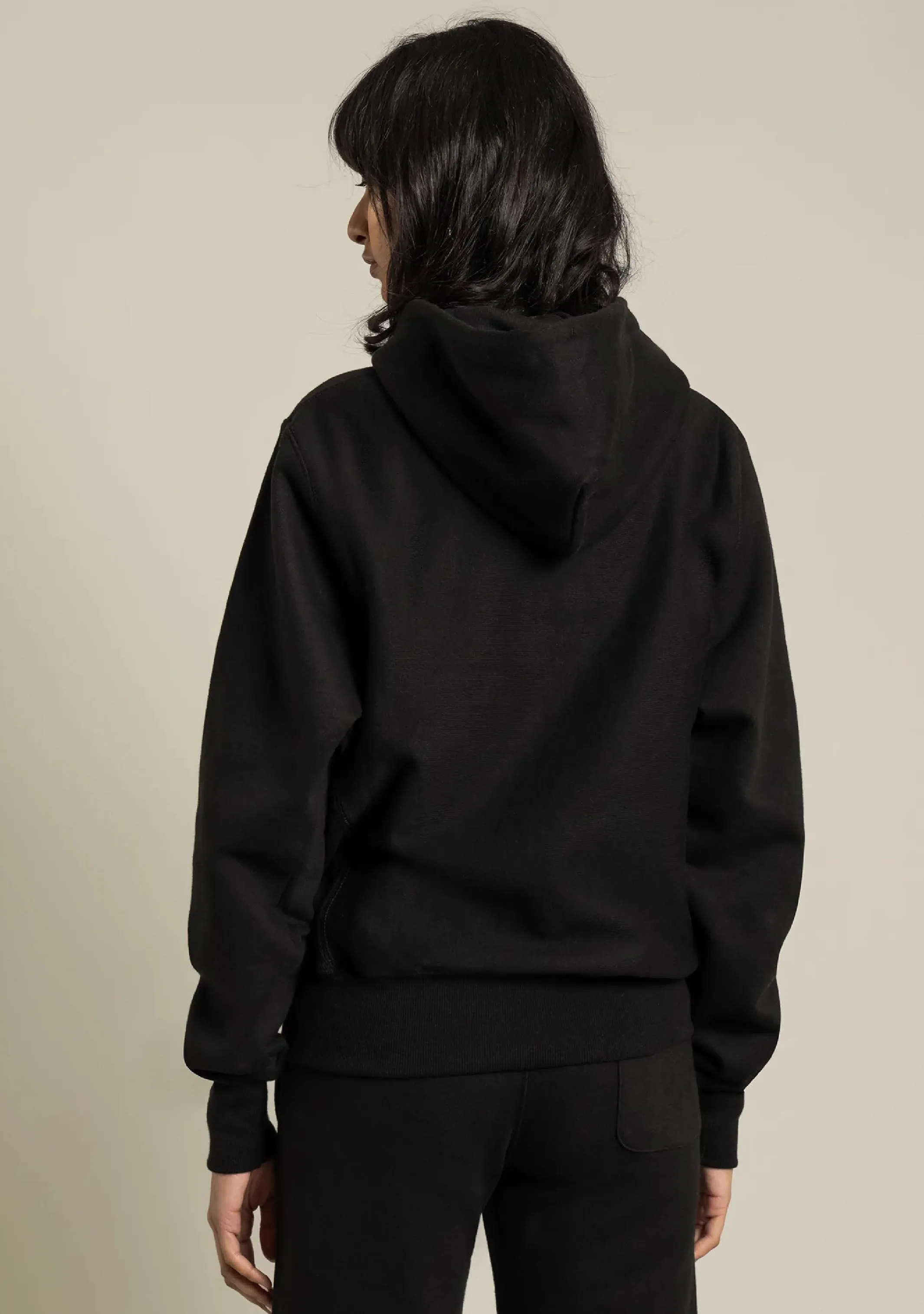 Champion Womens Small C Logo Boyfriend Fit  Hoodie <br> CTH6A1 BLK