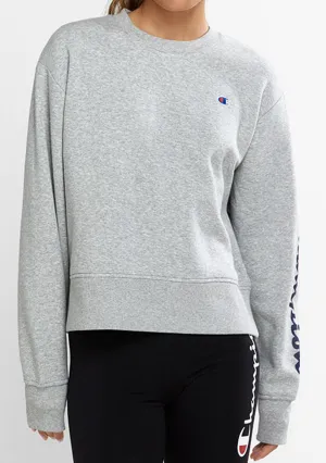 Champion Womens Sporty Graphic Crop Crew <br> CTMVN 6Y7