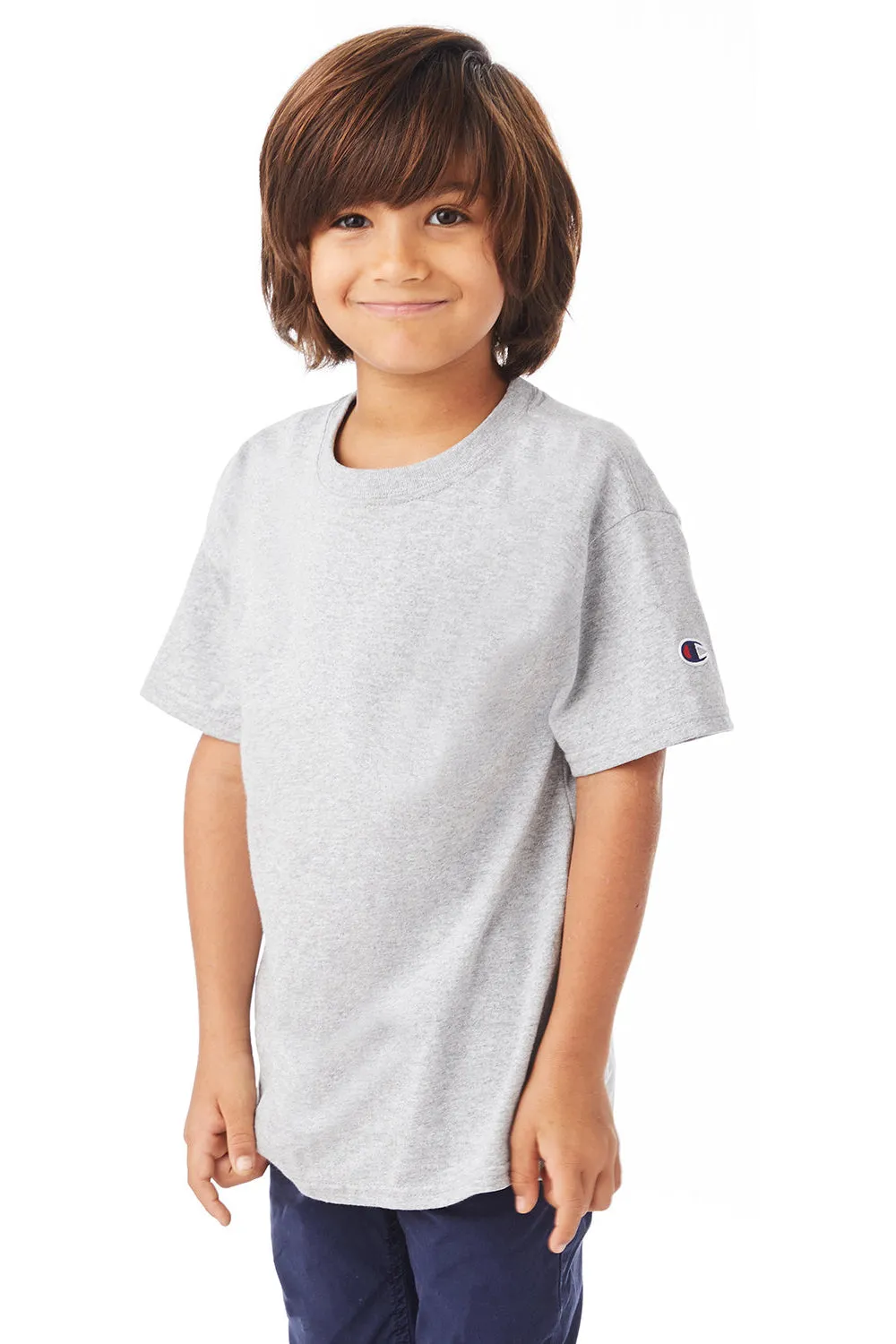 Champion Youth Short Sleeve Crewneck T-Shirt - Light Steel Grey