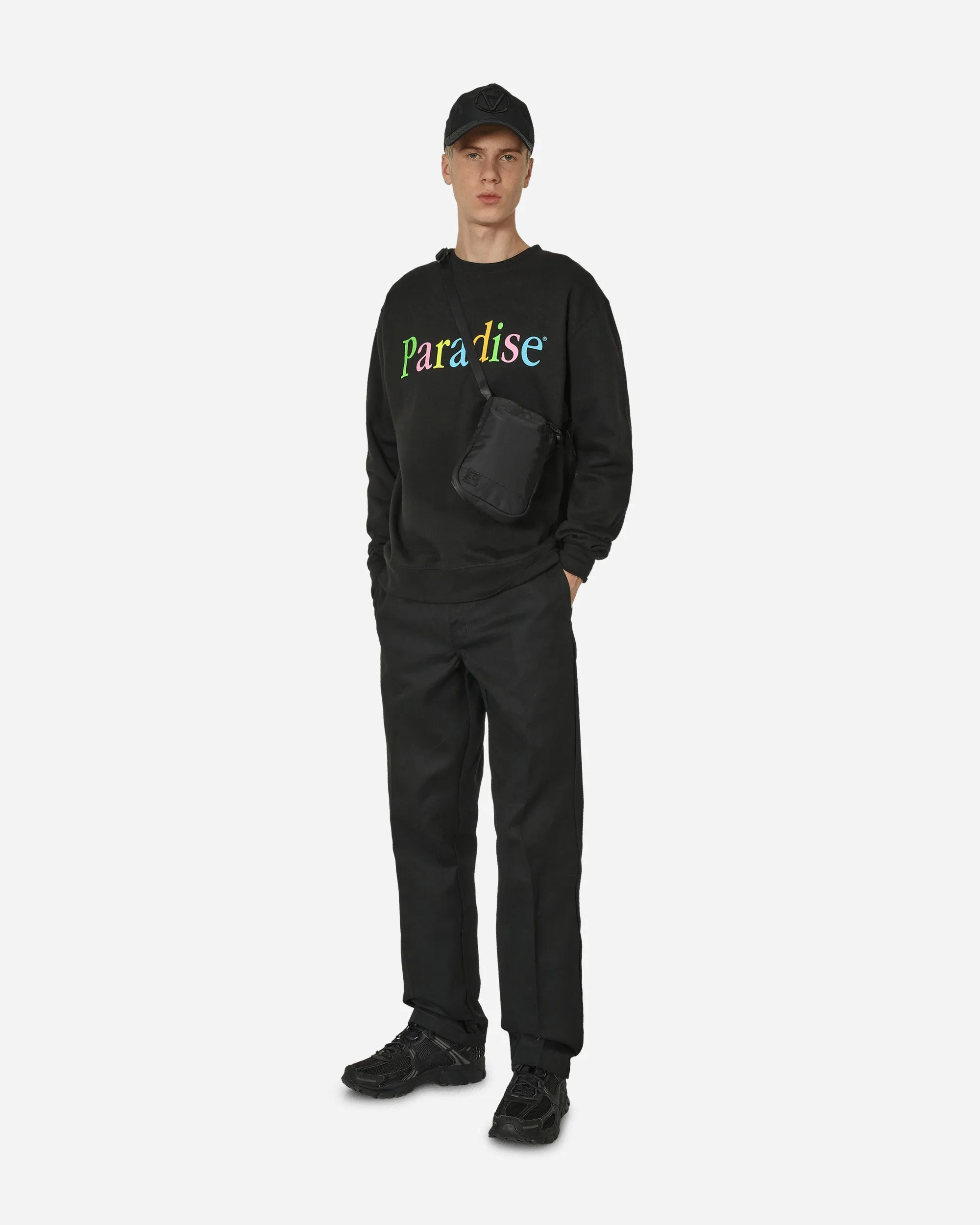 Colors Logo Crewneck Sweatshirt Black