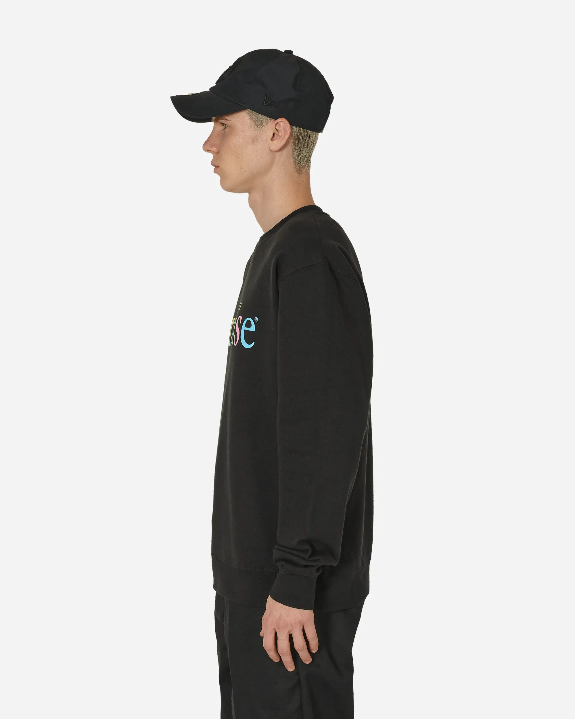 Colors Logo Crewneck Sweatshirt Black