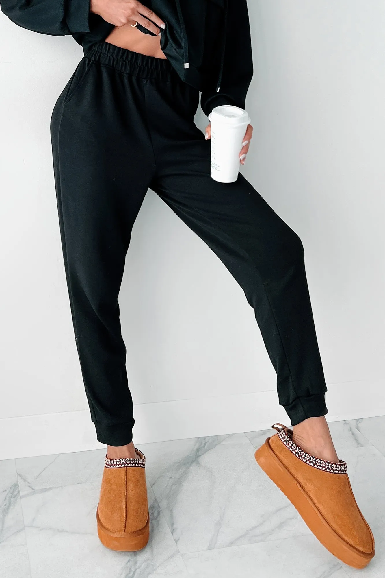 Cool As A Cucumber Hoodie & Sweatpants Set (Black)