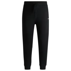 Cotton-terry tracksuit bottoms with logo print