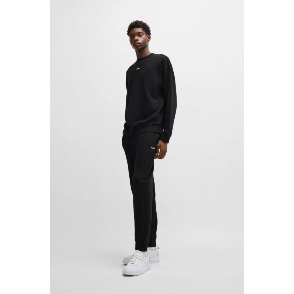 Cotton-terry tracksuit bottoms with logo print