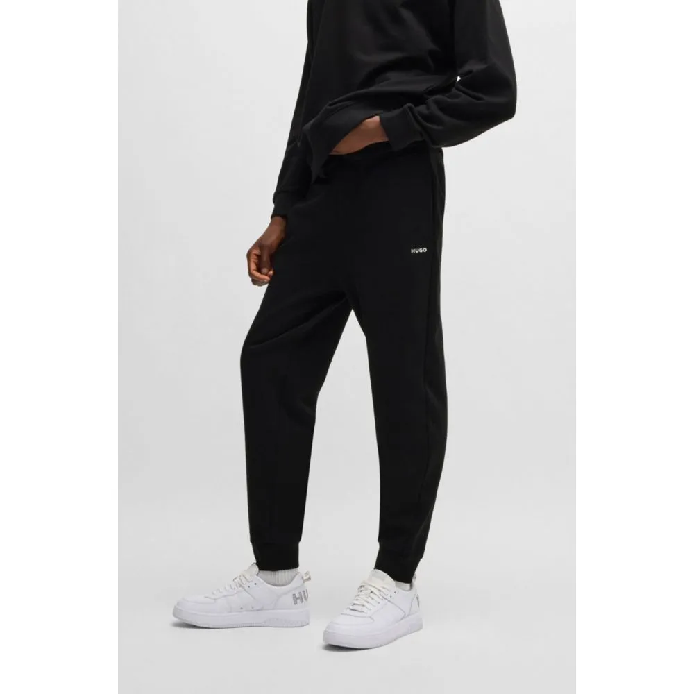 Cotton-terry tracksuit bottoms with logo print