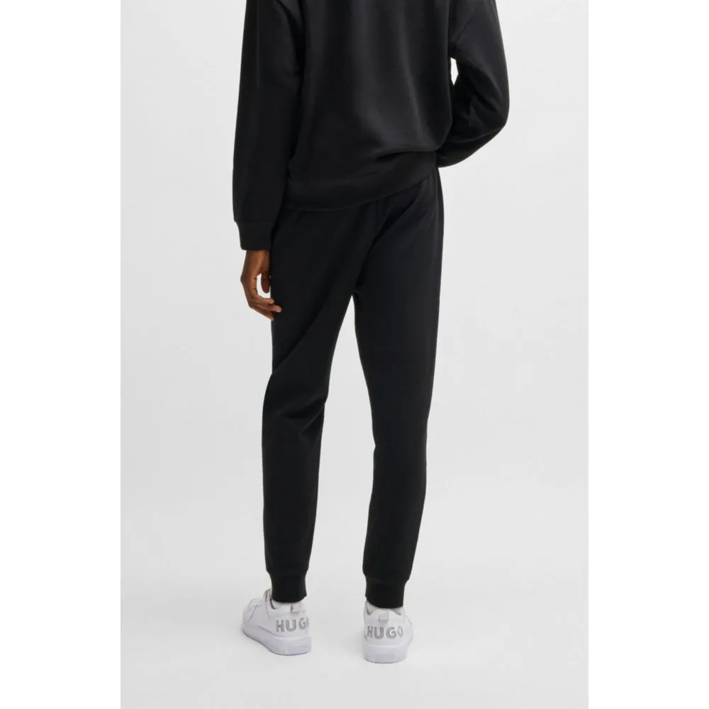 Cotton-terry tracksuit bottoms with logo print