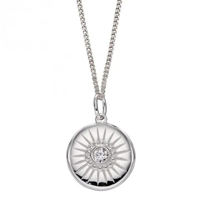 Pendentif Disque Diamanté avec Zirconia P4972C Bijoux Beginnings