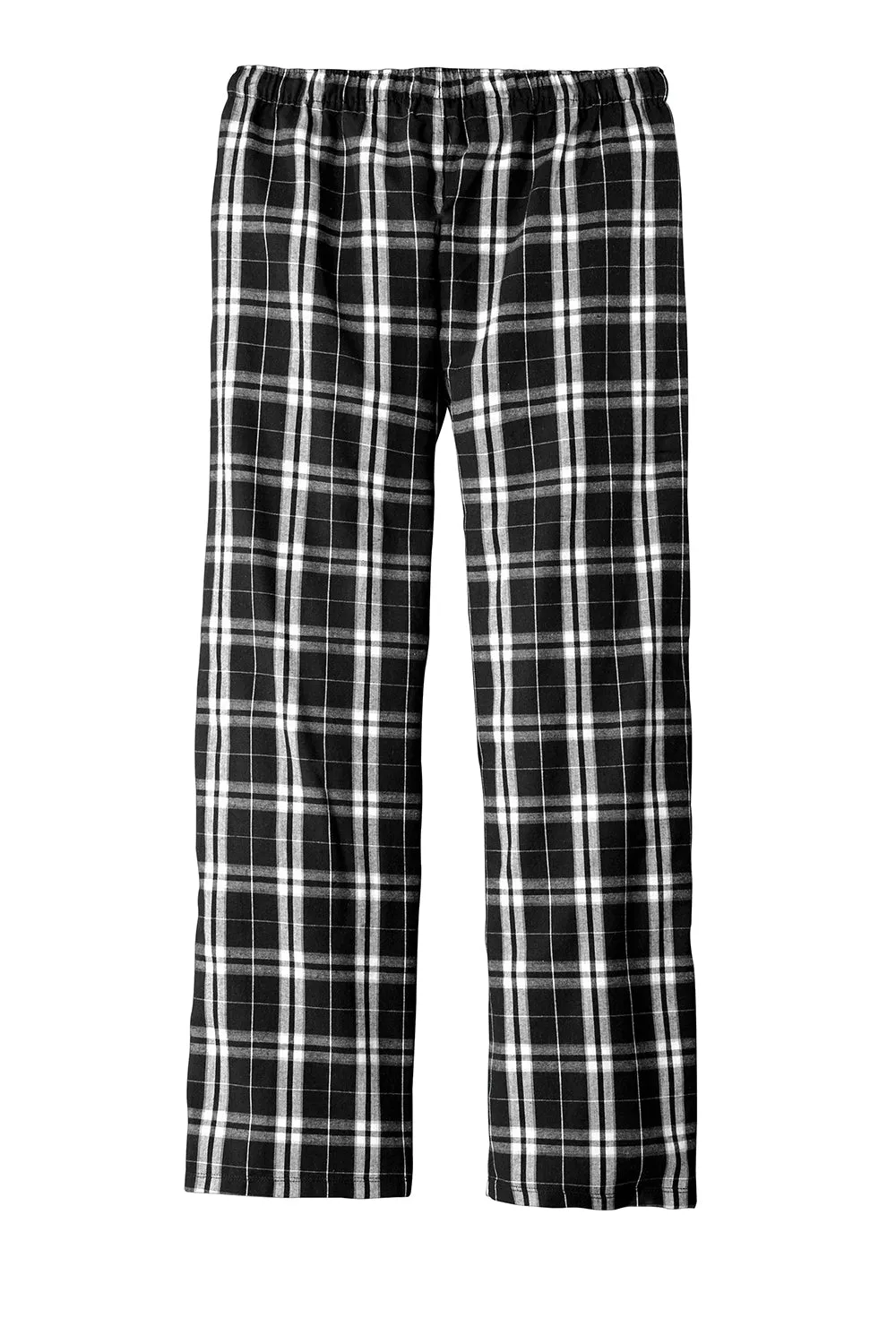 District Mens Flannel Plaid Lounge Pants - Black