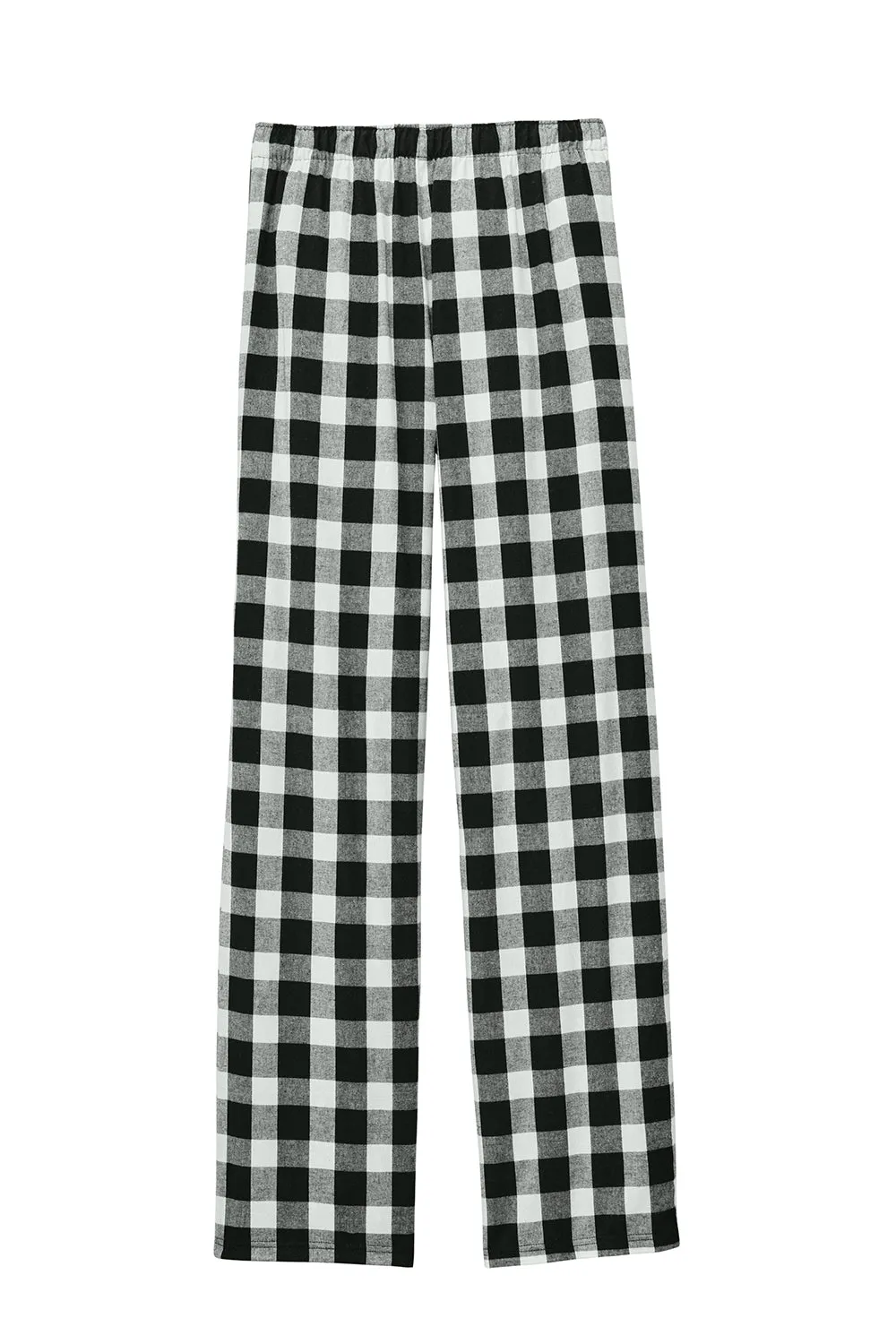 District Mens Flannel Plaid Lounge Pants - Black/White Buffalo Check
