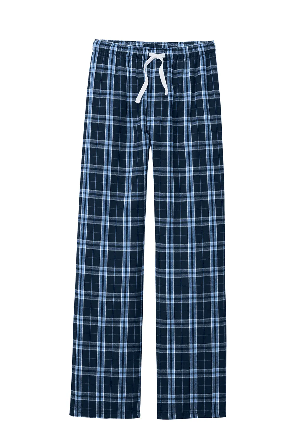 District Mens Flannel Plaid Lounge Pants - True Navy Blue/Carolina Blue