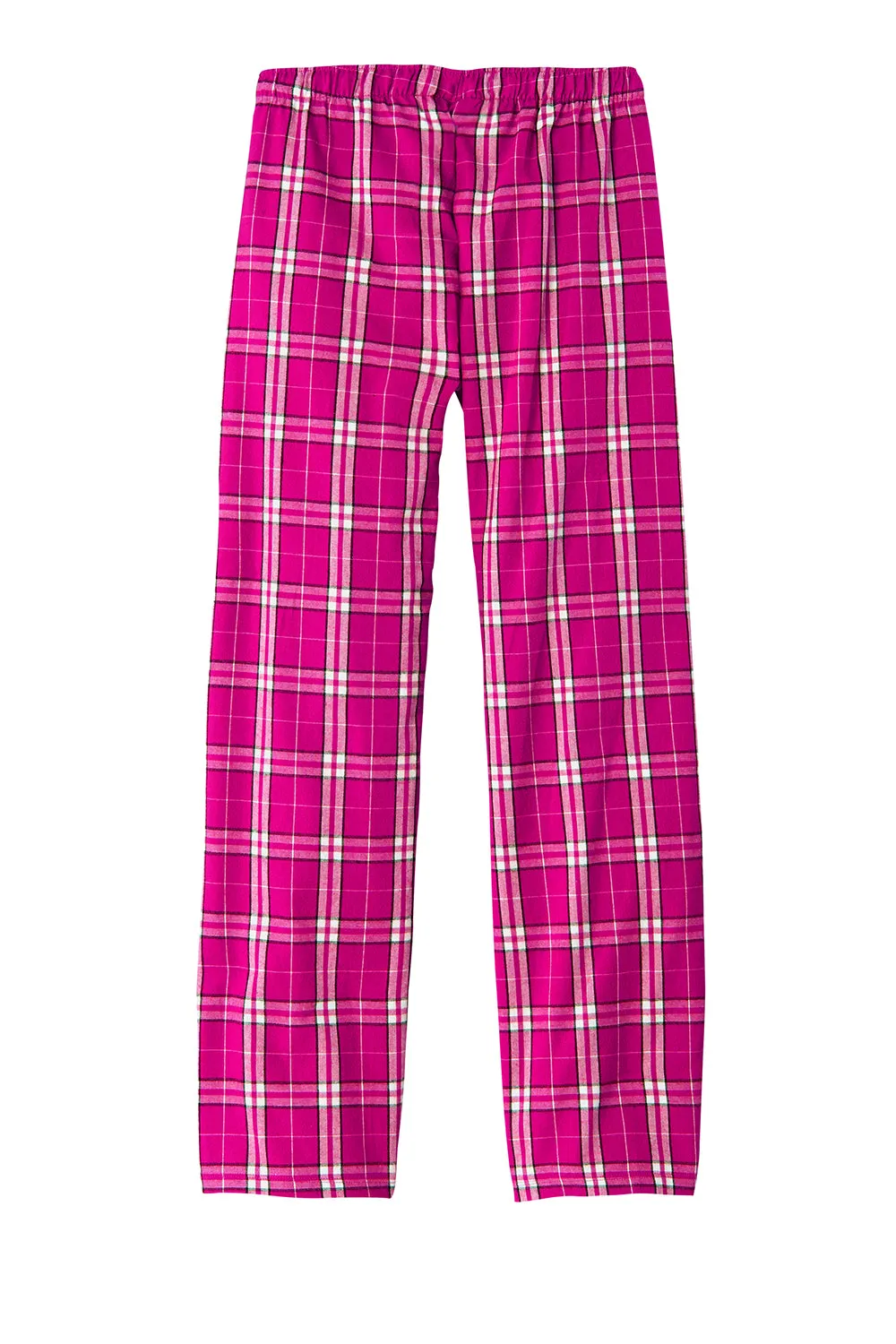 District Womens Flannel Plaid Lounge Pants - Dark Fuchsia Pink